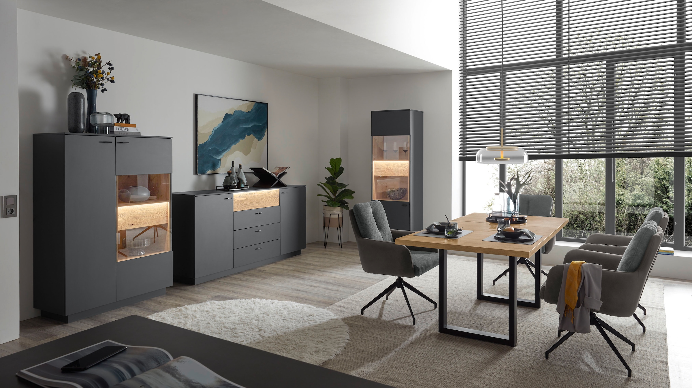 Mäusbacher Esstisch »Lino« Metallgestell in U-Form, ausziehbar 160 auf 210 cm