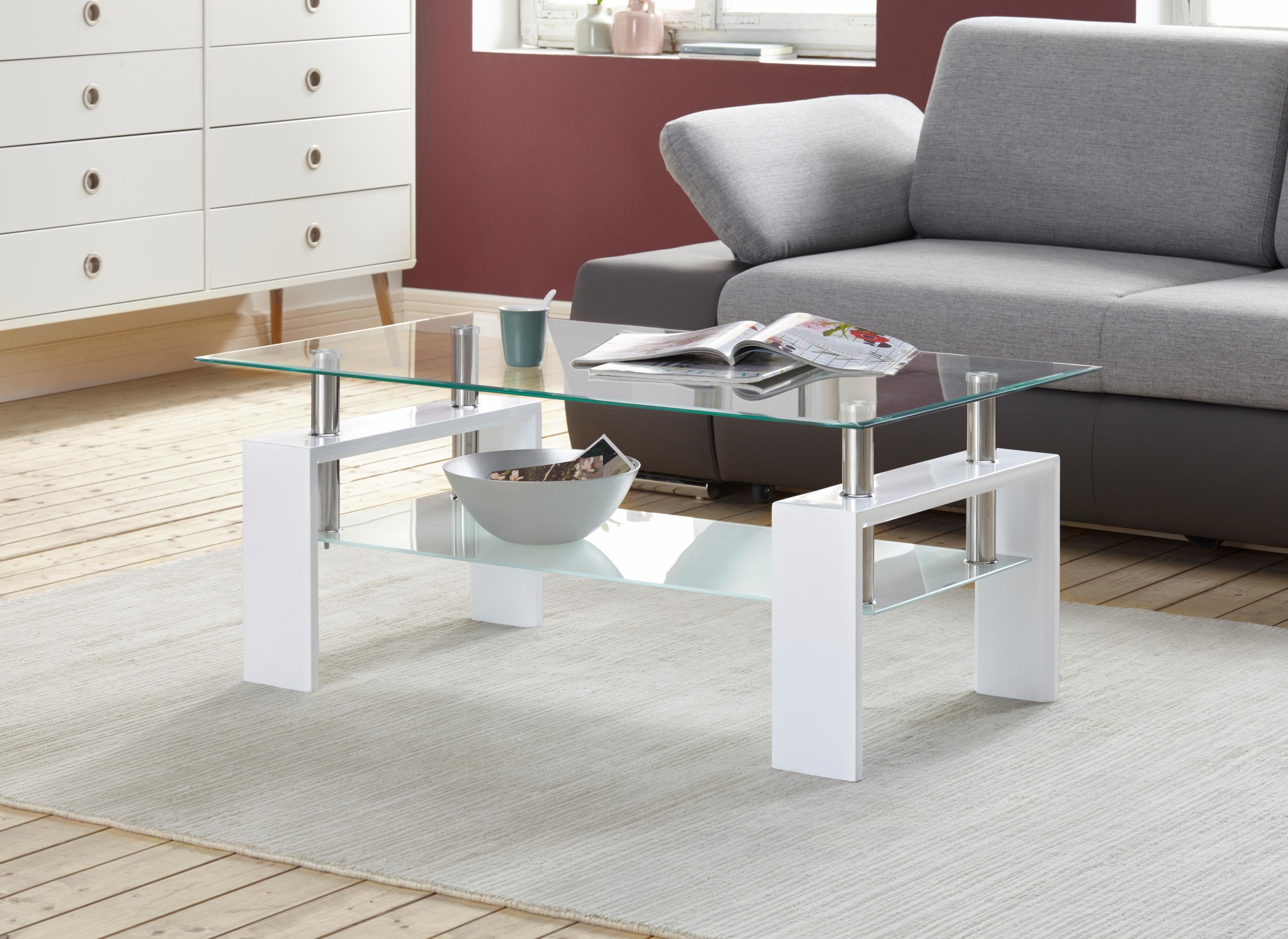 Paroli Couchtisch mit Ablageboden günstig online kaufen