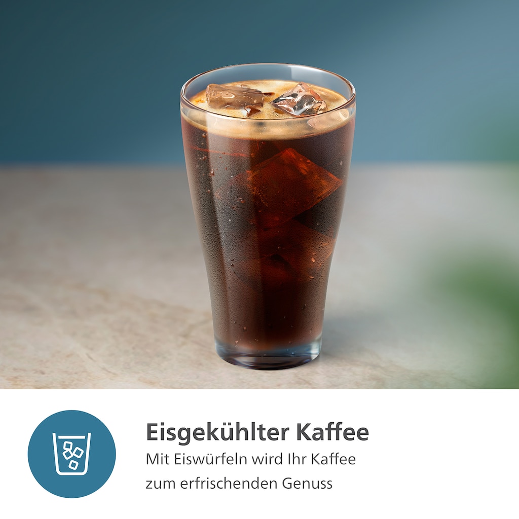 Philips Kaffeevollautomat »EP3347/90 3300 Series«, 6 Kaffeespezialitäten, mit LatteGo-Milchsystem, Schwarz verchromt