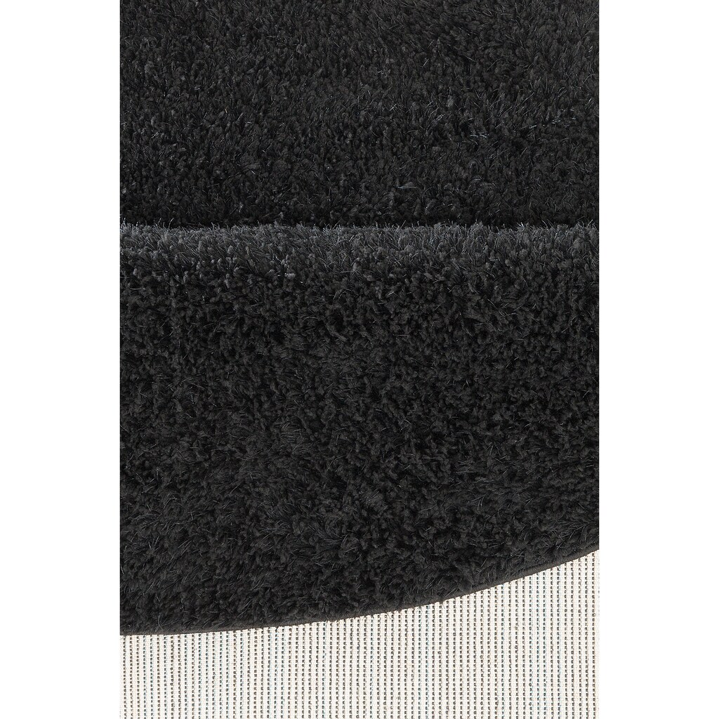 my home Hochflor-Teppich »Mikro Soft Ideal«, rund, Mikrofaser, extra flauschig, weich, pflegeleicht, elegant, Uni