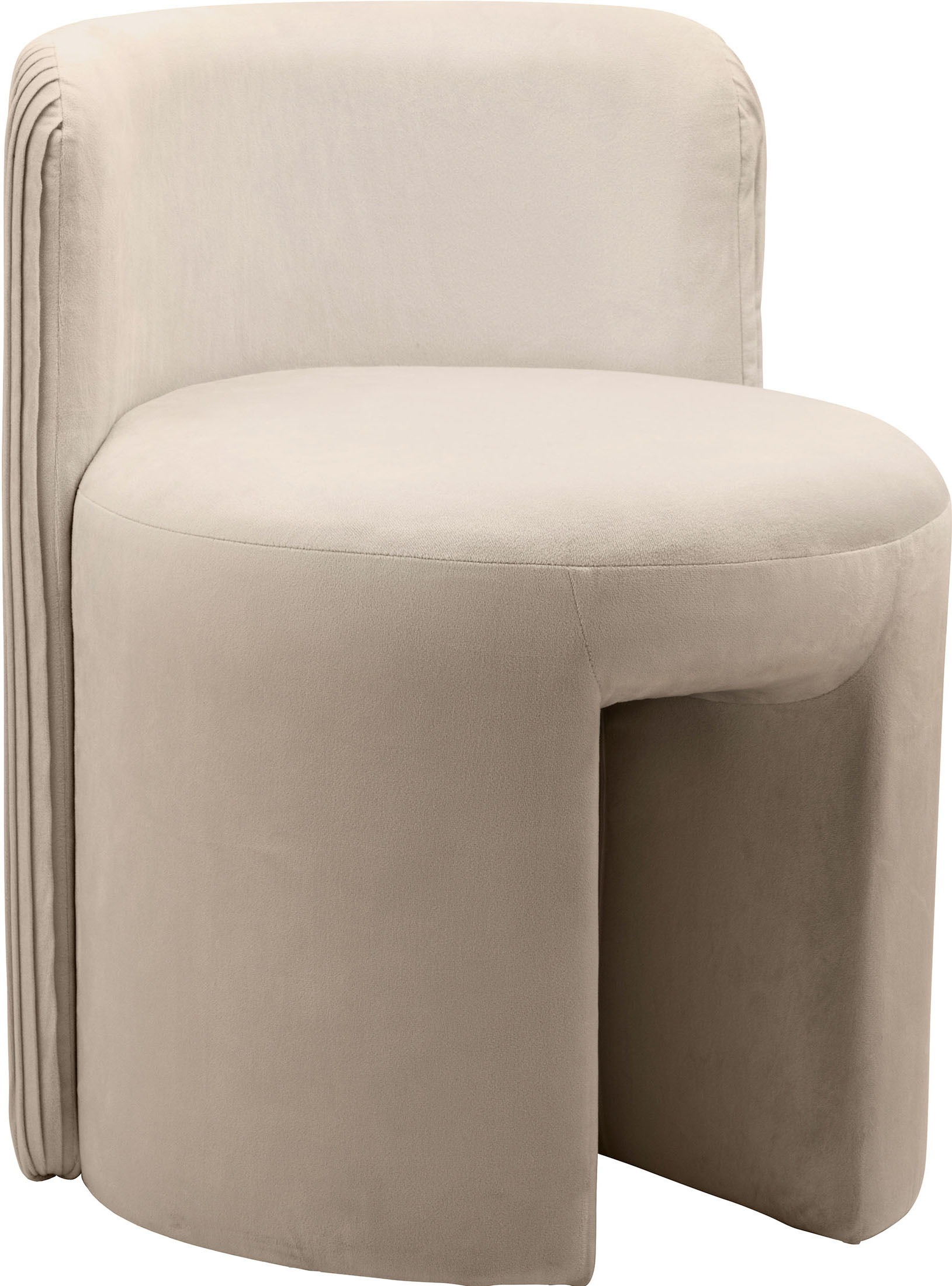 KAYOOM Sitzhocker »Hocker Curvy 125, TOPSELLER!, bequeme Rückenstütze« OTTOs Choice, 1 Stk. tlg. Runder Hocker mit Rückenstütze in Plisee-Look,...