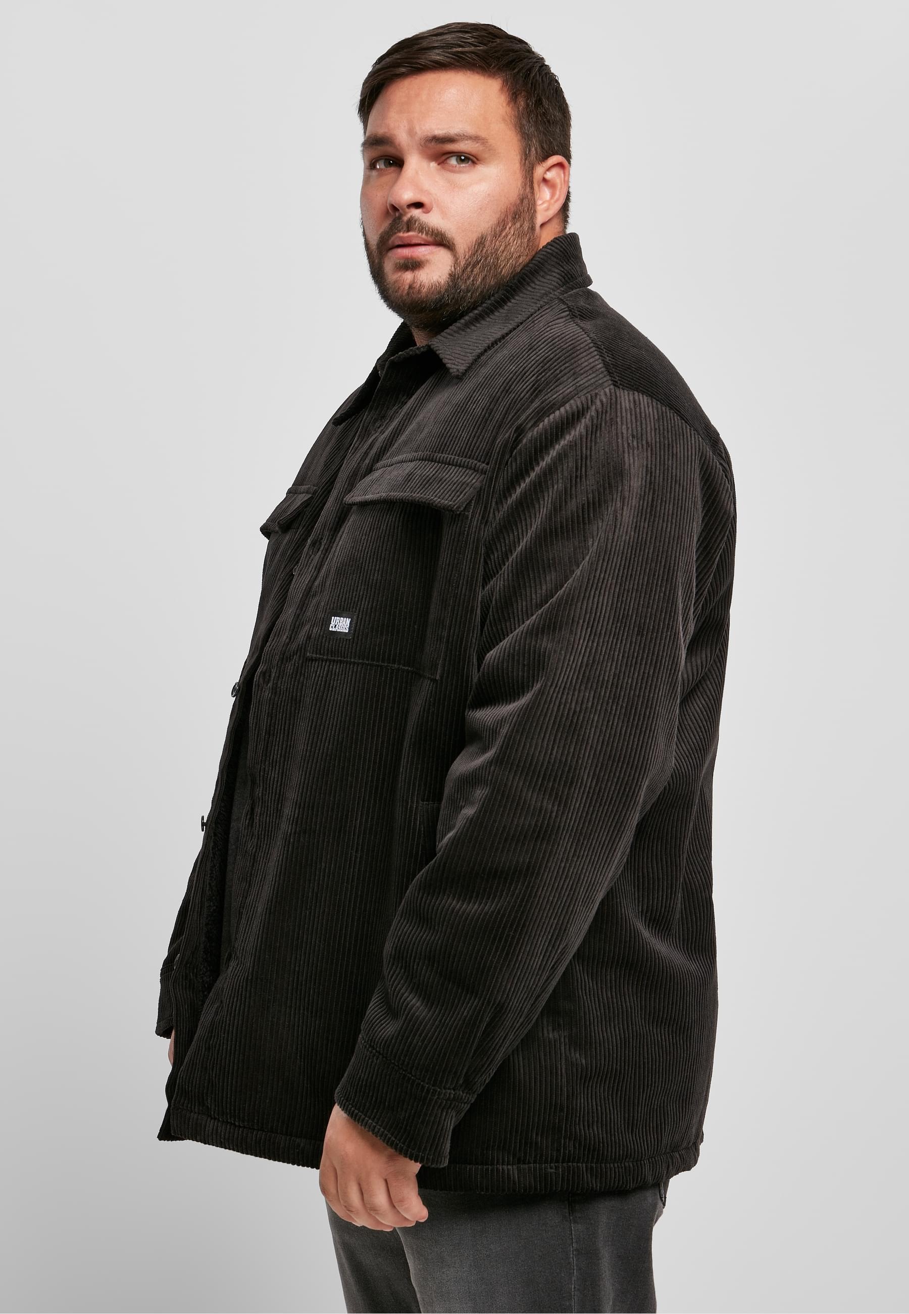 URBAN CLASSICS Cordjacke »Urban Classics Herren Corduroy Shirt Jacket« 1 Stk. tlg. ohne Kapuze
