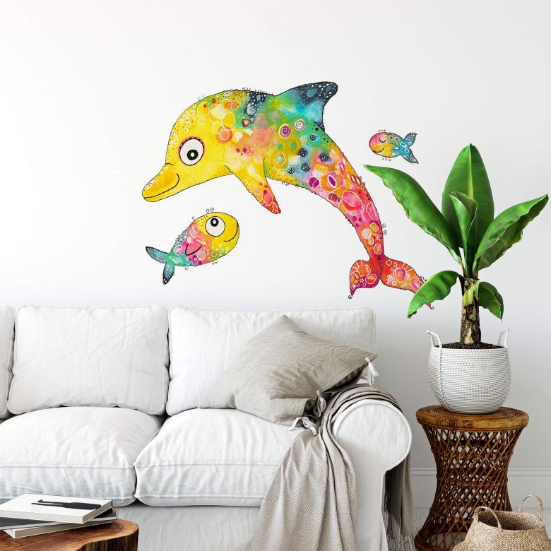 Fische«, St.) Wall-Art - bestellen »Lebensfreude Delfin Wandtattoo online (1