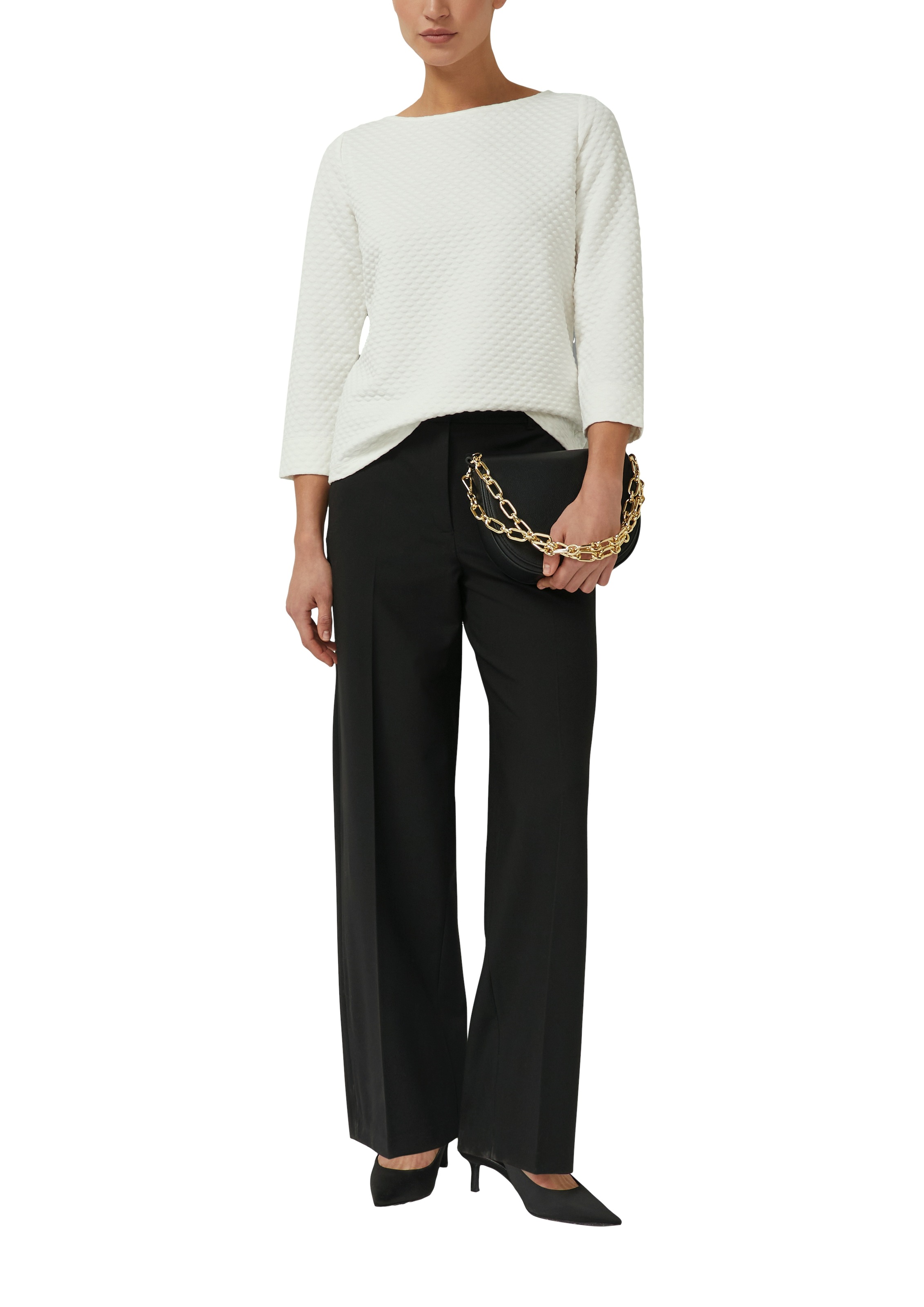 s.Oliver BLACK LABEL Sweatshirt , im Relaxed Fit mit U-Boot-Ausschnitt
