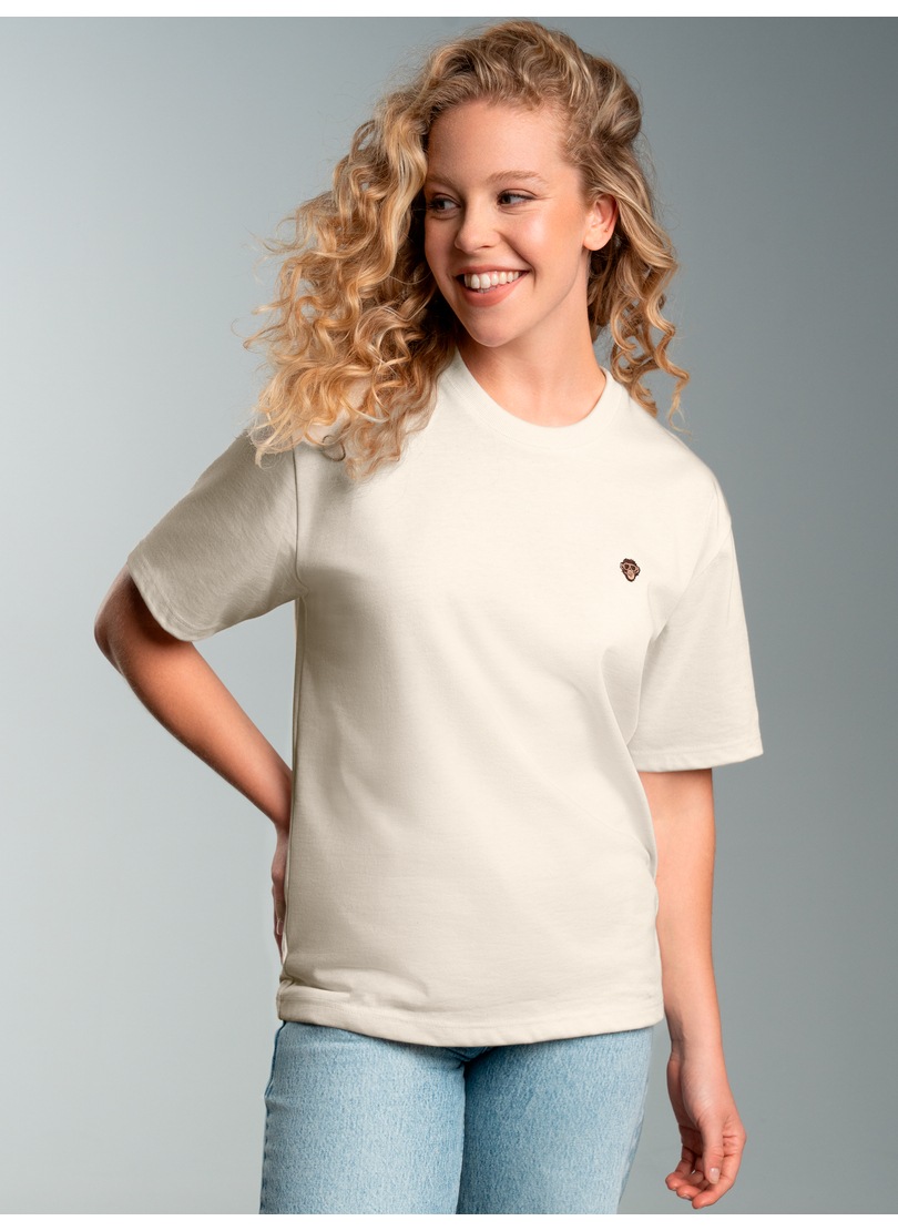Trigema T-Shirt »TRIGEMA Heavy Oversized T-Shirt mit Affe Charly-Stickmotiv«, (1 tlg.)