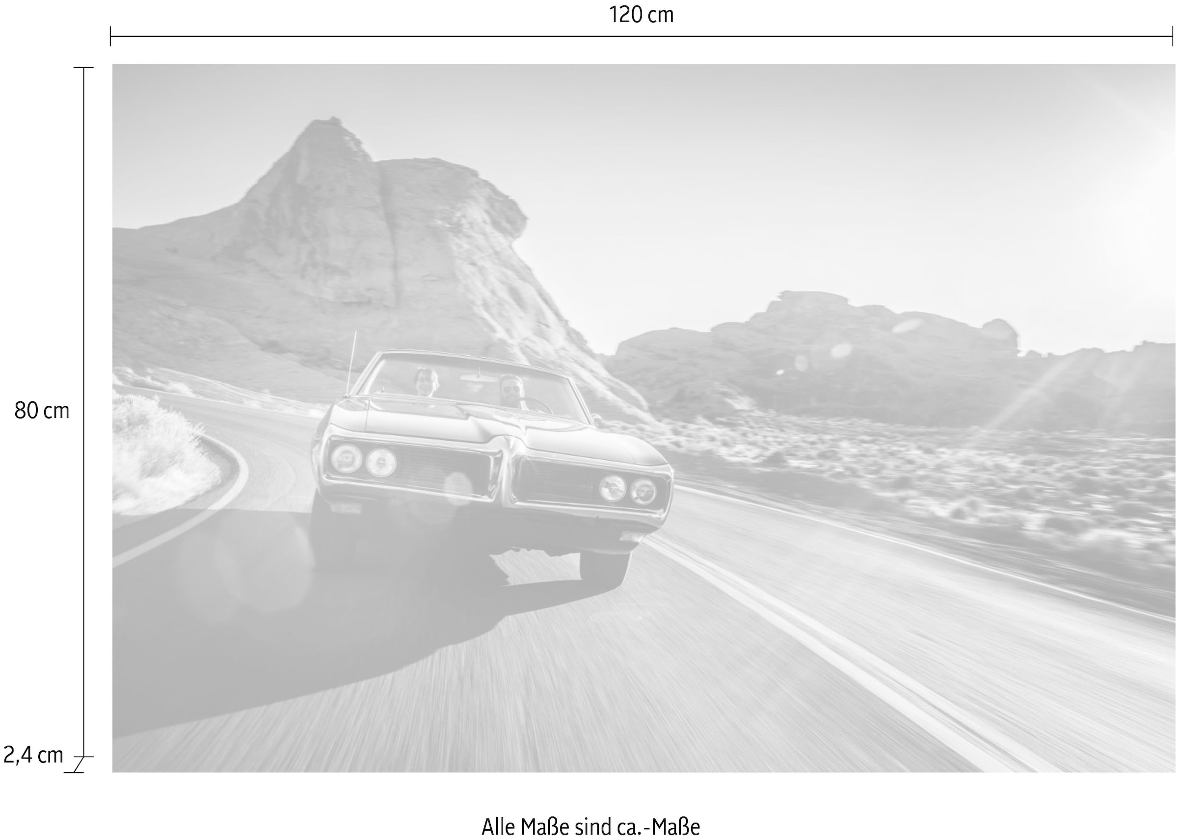 queence Acrylglasbild »Auto«, Himmel-Himmelsbilder-Auto-Bilder von Liebespaaren-Amerika-Bilder von Amerika, Fine Art-Print in Galeriequalität