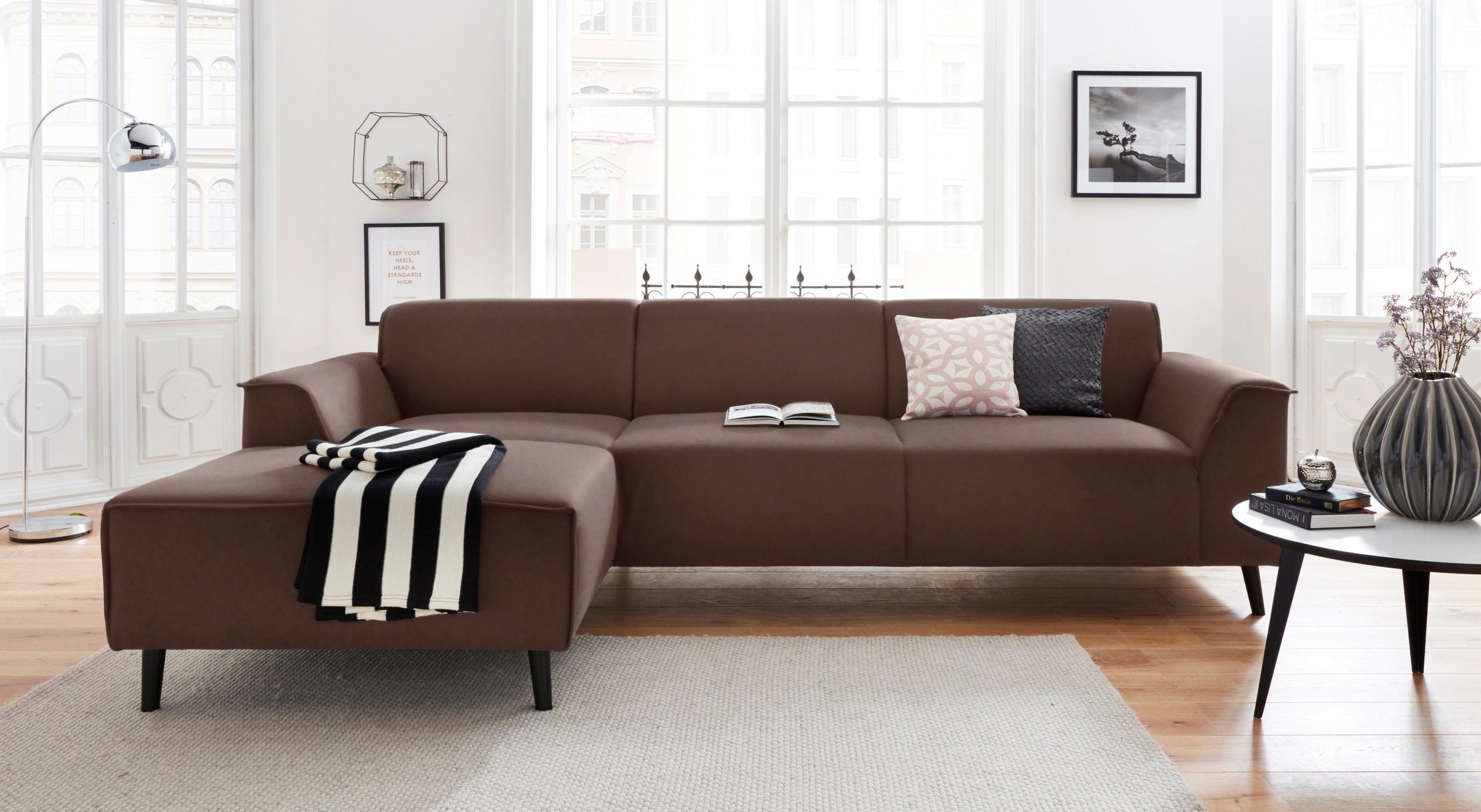DOMO collection Ecksofa »Amora, inklusive komfortablem Federkern für mehr S günstig online kaufen