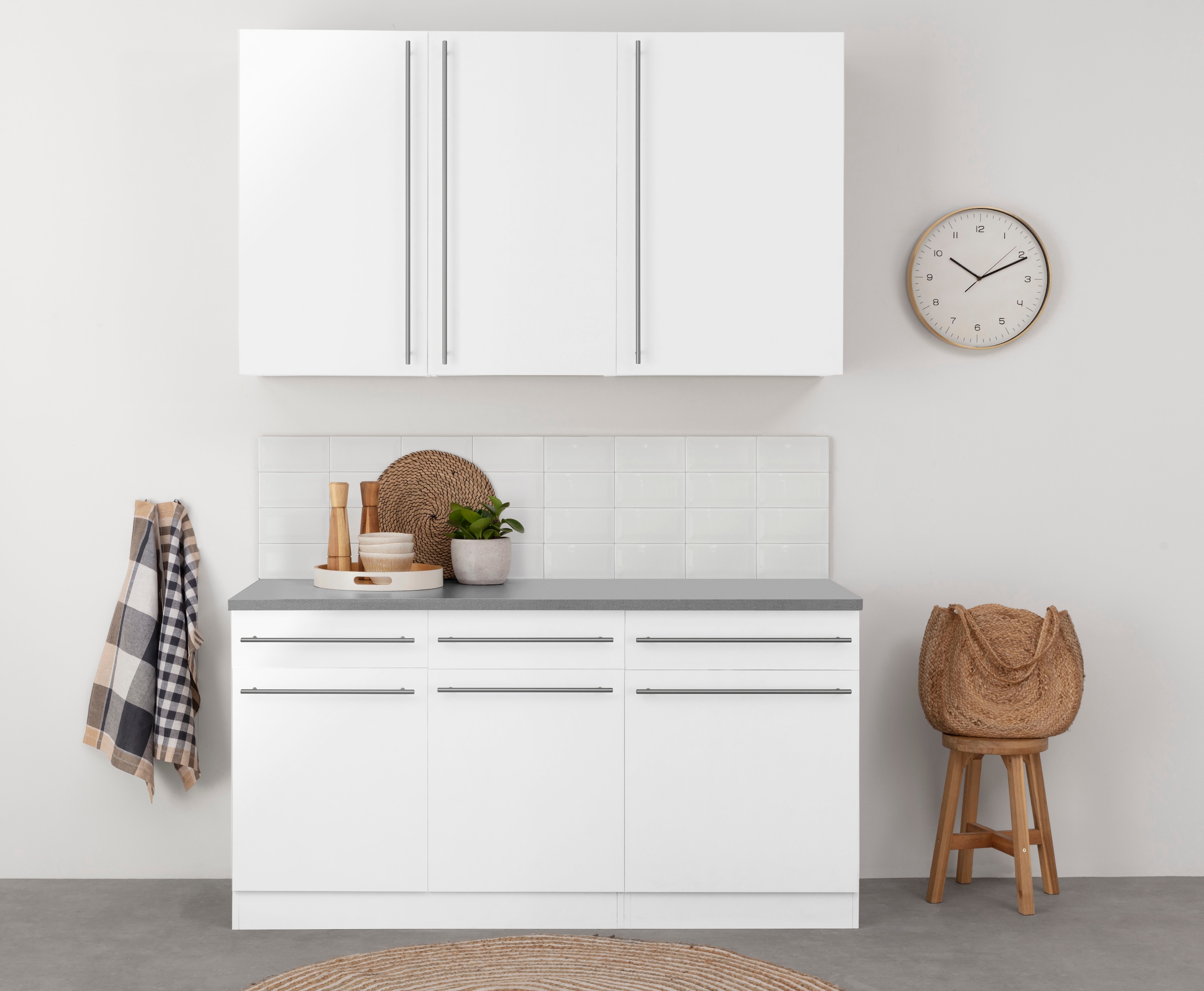 wiho Küchen Pantryküche »Chicago«, ohne E-Geräte, Breite 160 cm
