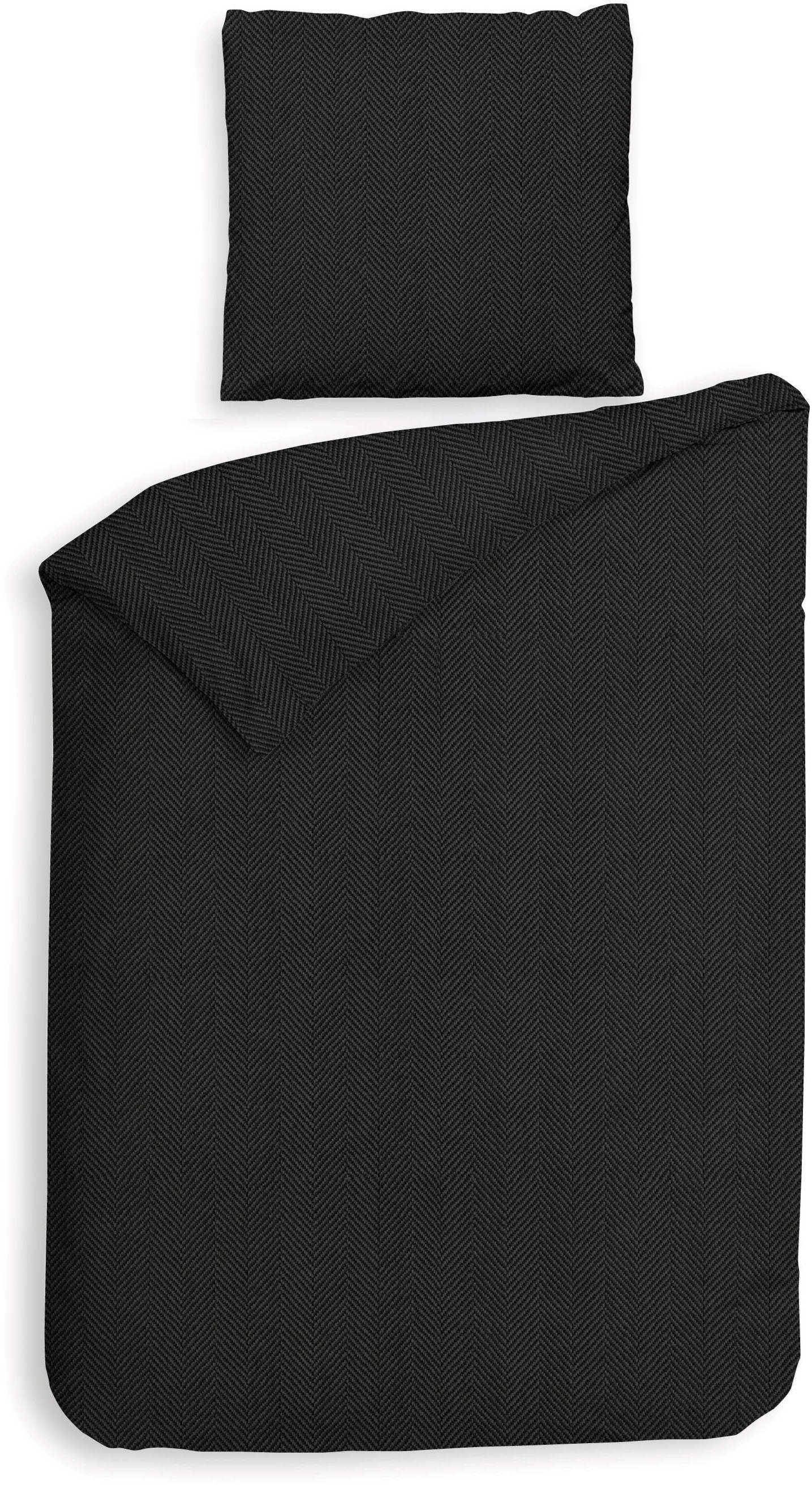 Heckett & Lane Bettwäsche »Spina« 2 Stk. tlg. Fischgrät Muster, 100% Baumwo günstig online kaufen