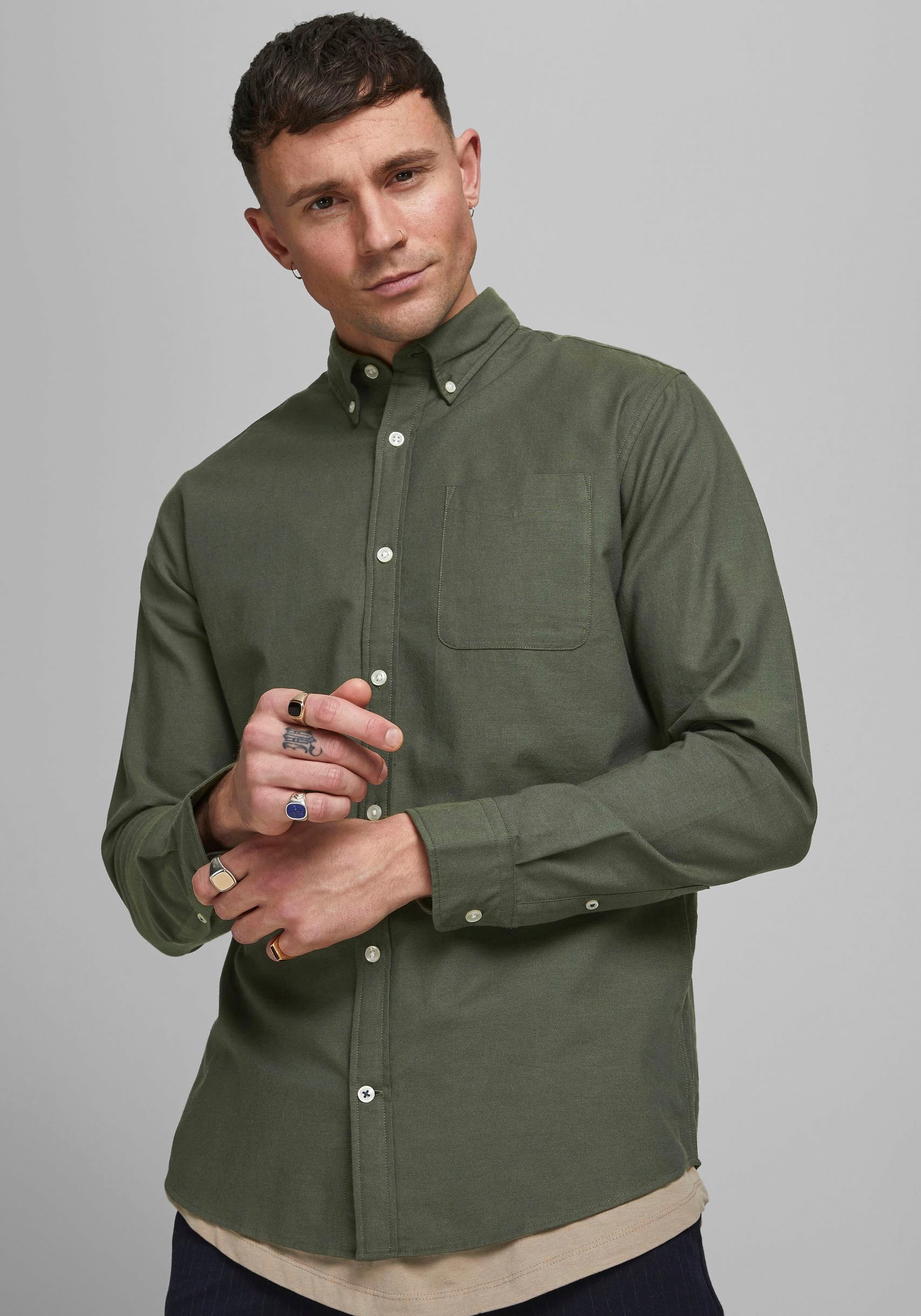 Jack & Jones Langarmhemd »OXFORD SHIRT«