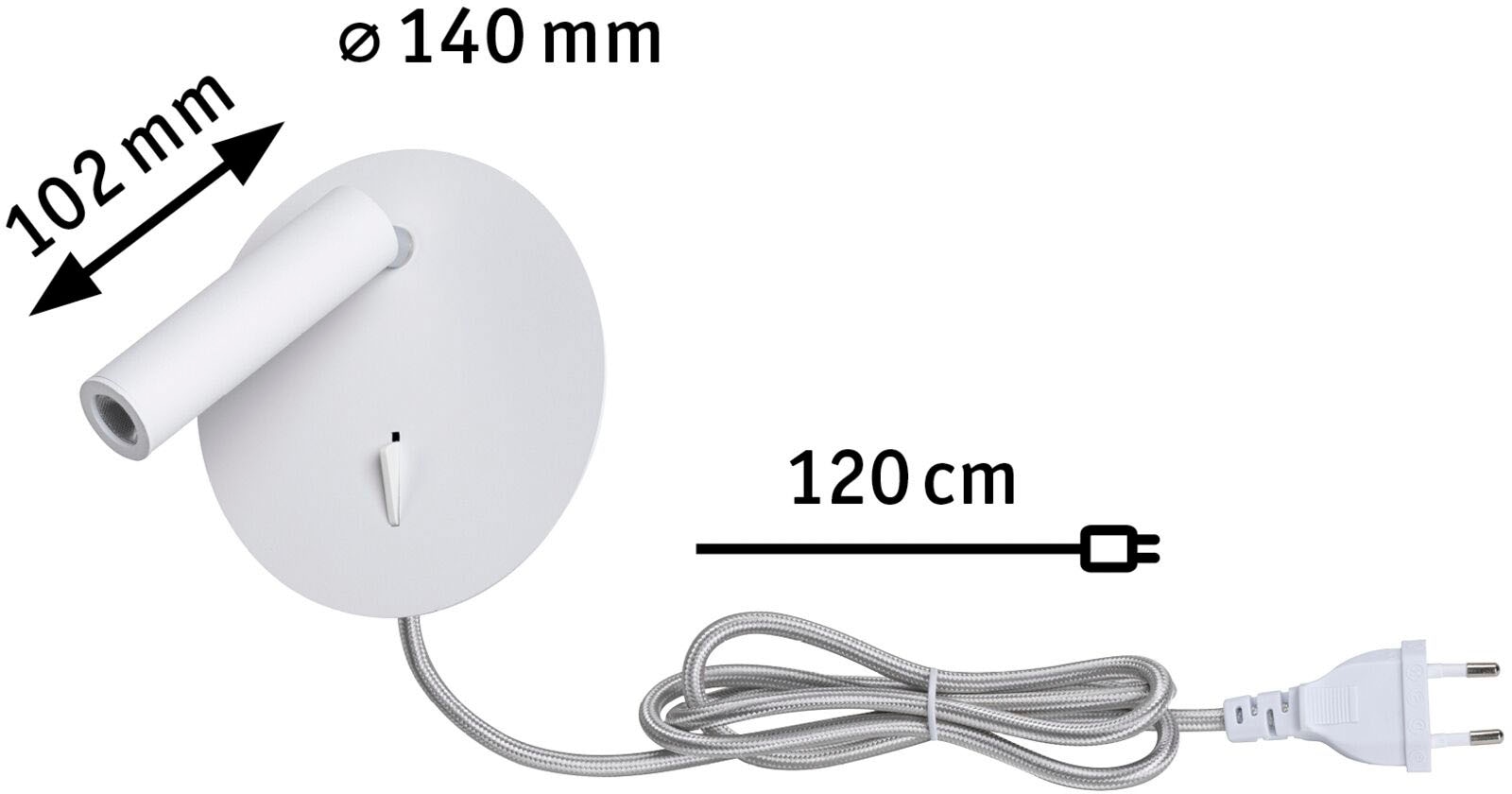 Paulmann LED Wandleuchte »Tabari«, 1 flammig, Leuchtmittel LED-Board | LED fest integriert, LED-Board, Weiß/Chrom, Metall