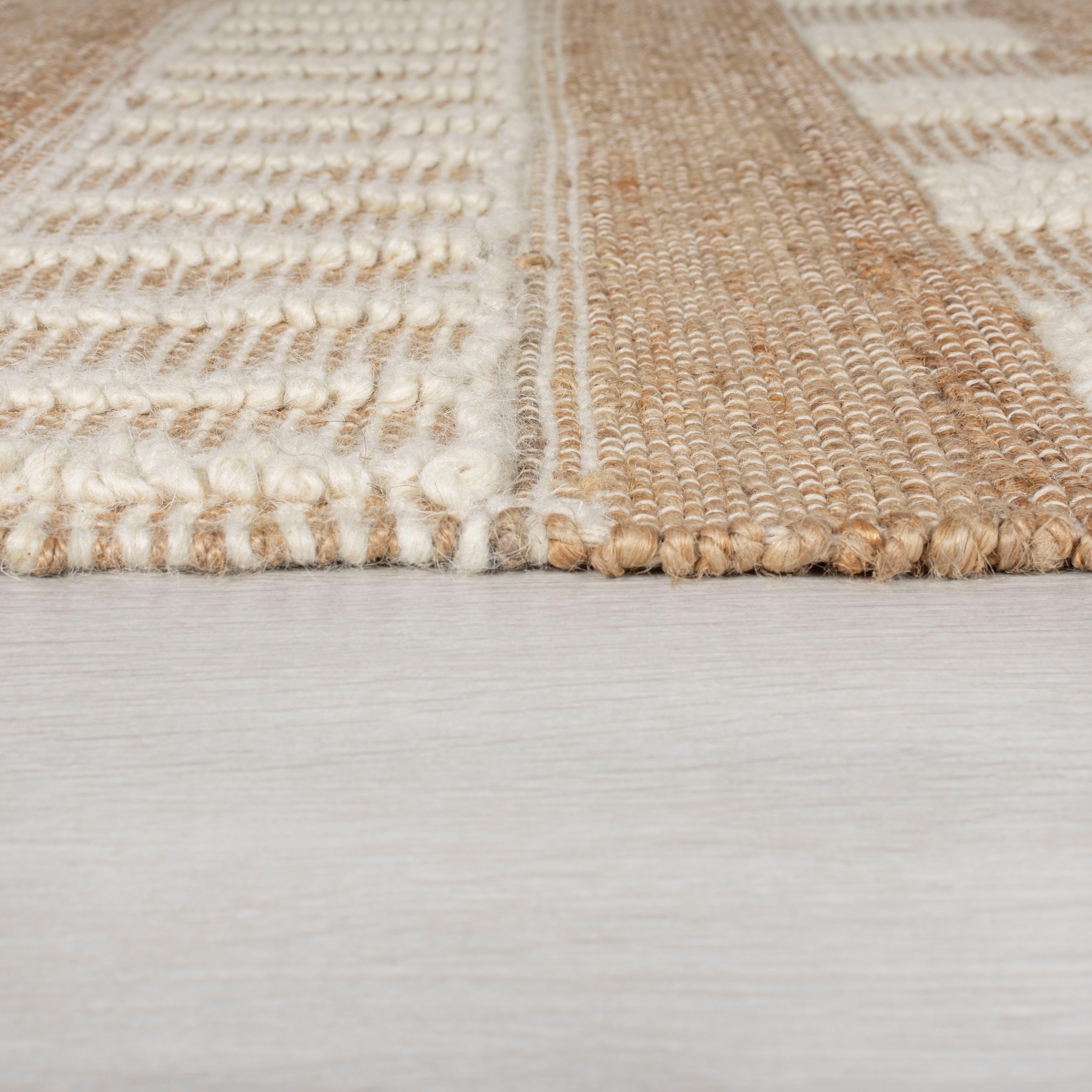 FLAIR RUGS Teppich »Medina«, rechteckig, 12 mm Höhe, Boho-Look, aus Naturfasern wie Wolle & Jute