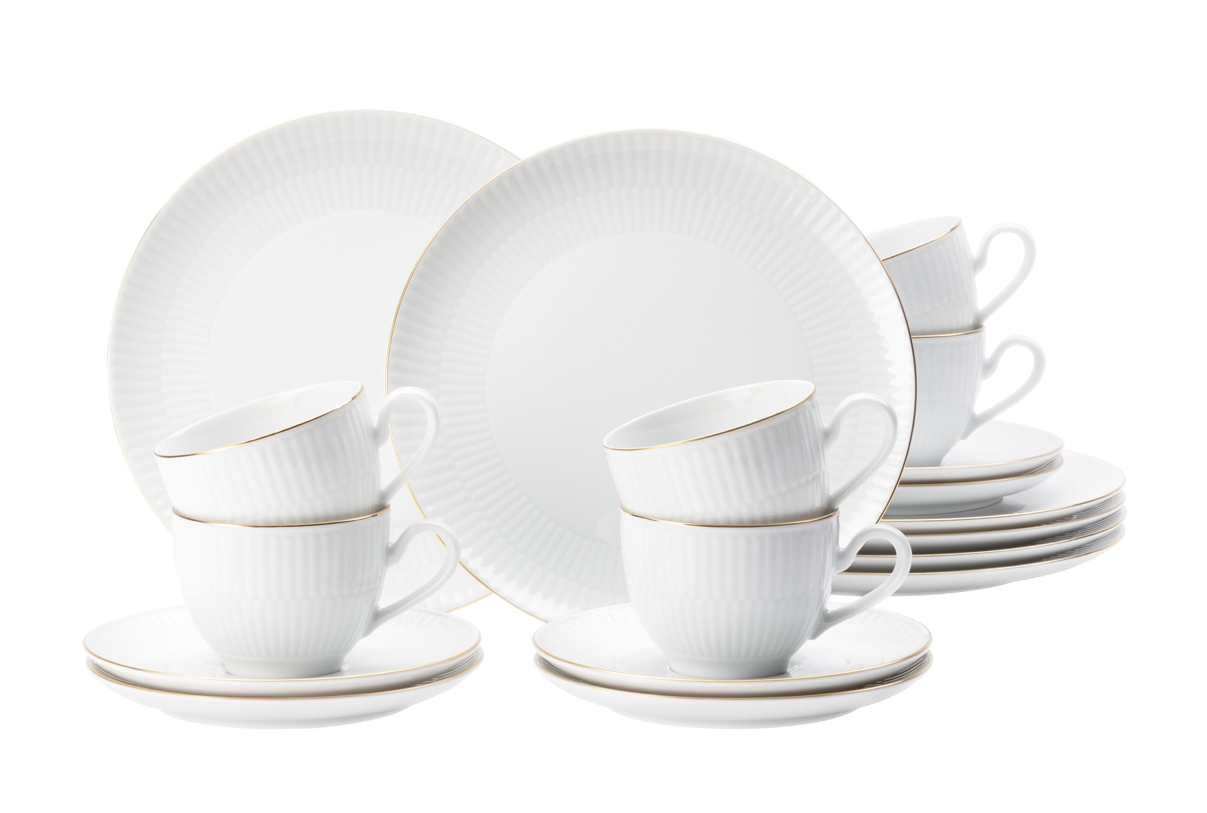Seltmann Weiden Kaffeeservice »Kaffeeservice 18-teilig Amina Goldrand« Kaff günstig online kaufen