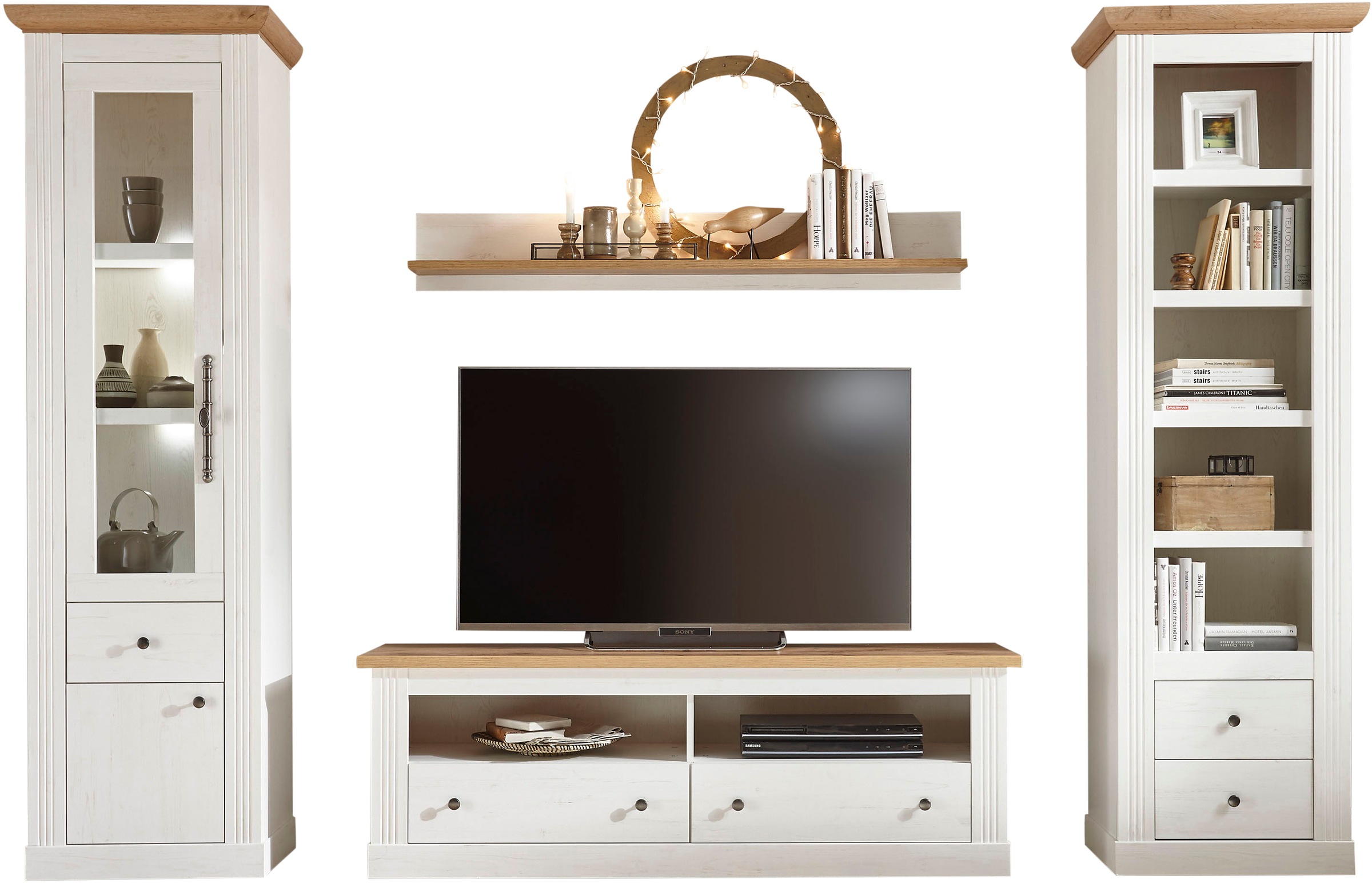 Home affaire Wohnwand »Westminster TOPSELLER!« Set, Vitrine, Lowboard, Stan günstig online kaufen