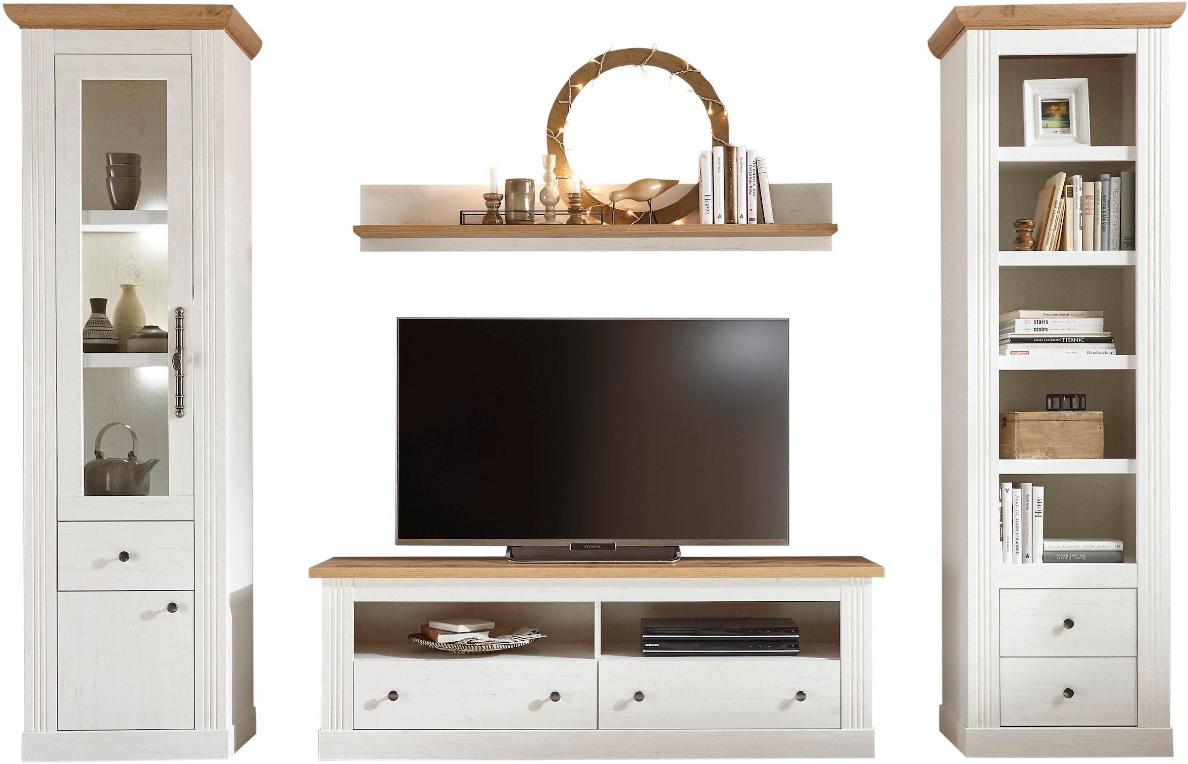 Home affaire Wohnwand »Westminster TOPSELLER!« Set, Vitrine, Lowboard, Stan günstig online kaufen