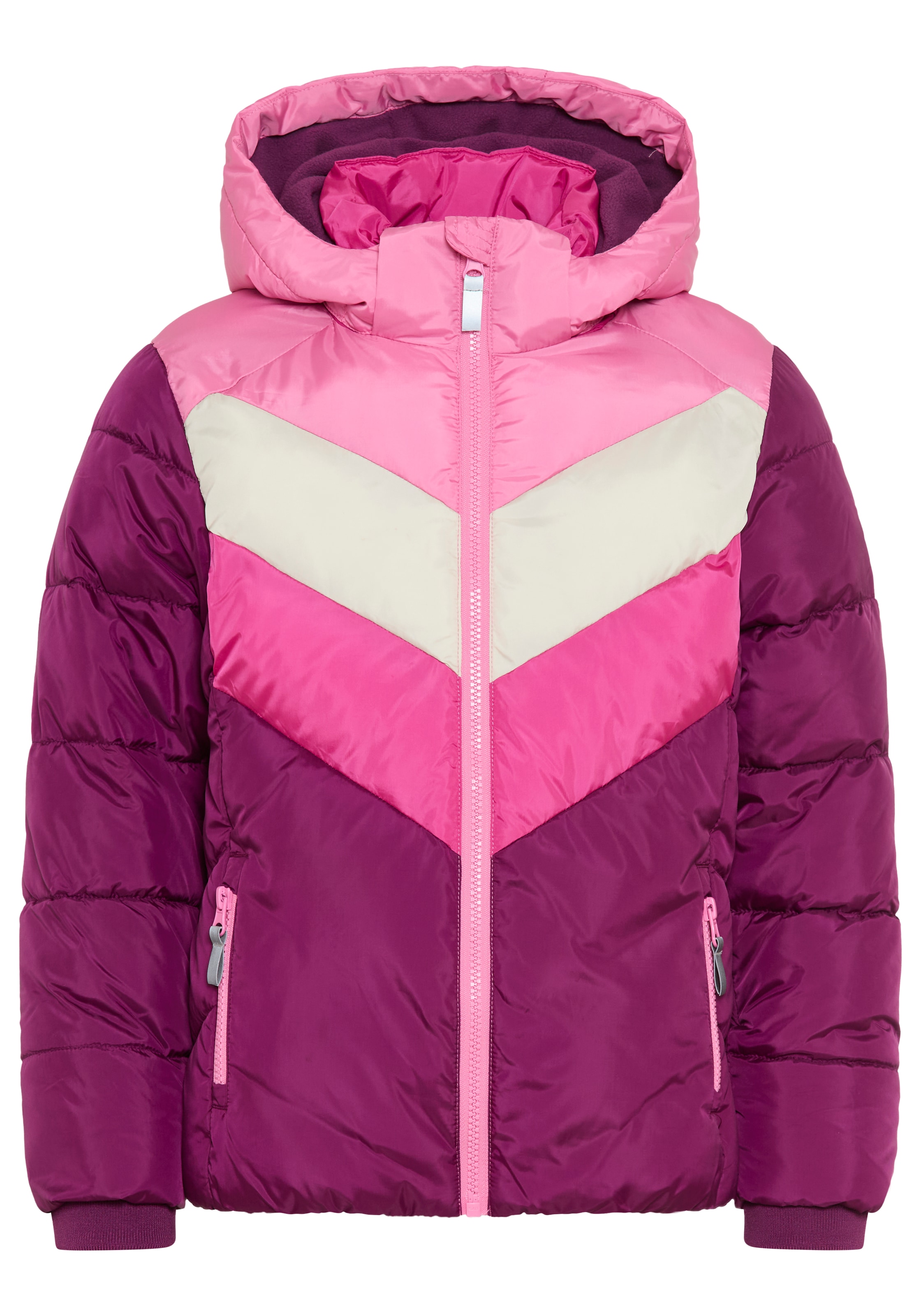 Scout Winterjacke »Gesteppte Jacke, Colorblocking - NEU von SCOUT« mit Kapuze mit abnehmbarer Kapuze, mit Fleecefutter, wasser- und windabweisend