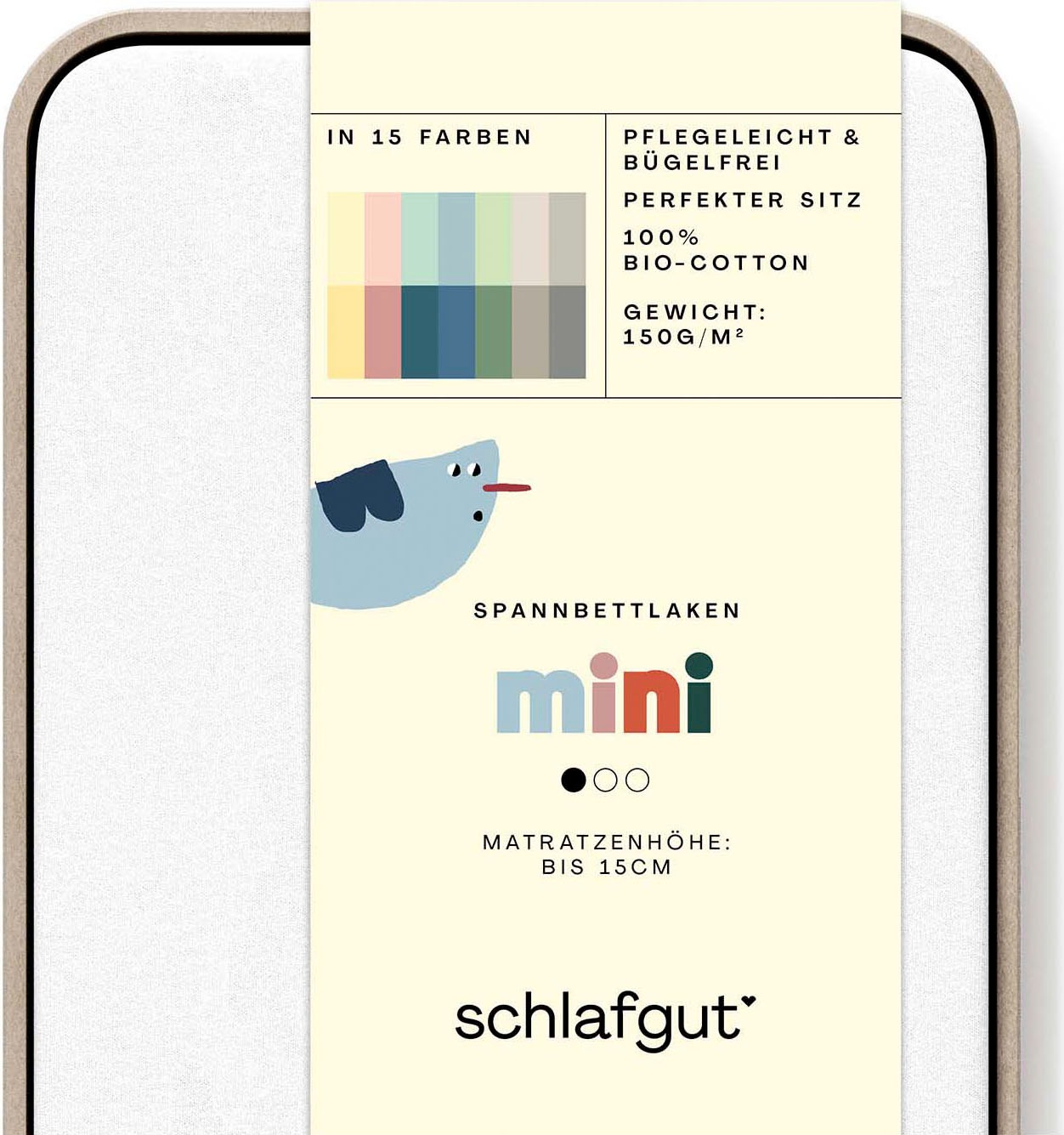 Schlafgut Spannbettlaken »Casual Mini Spannbettlaken«, für Kinder, MADE IN GREEN by OEKO-TEX®