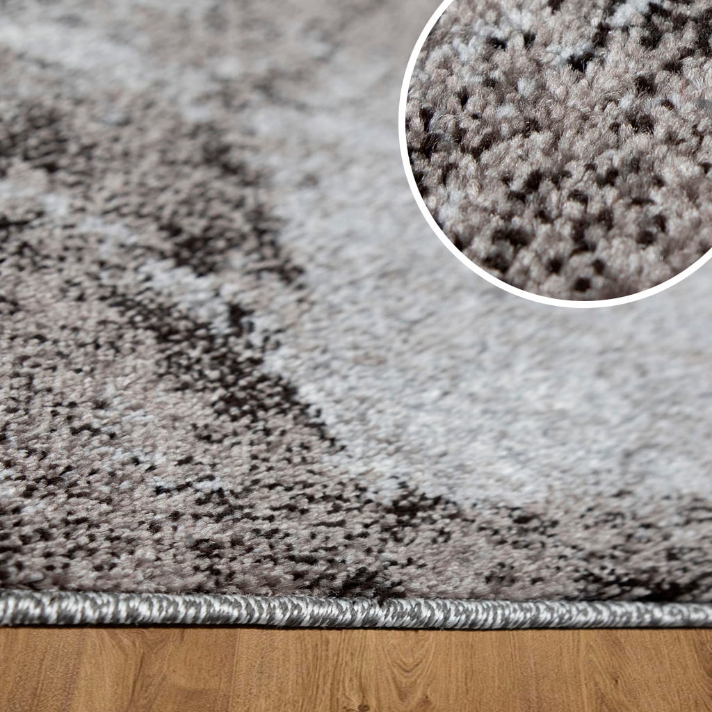 my home Teppich »Sonnenhang«, rechteckig, 9 mm Höhe, mit besonders weichem Flor, Kurzflor, modernes Marmor Design