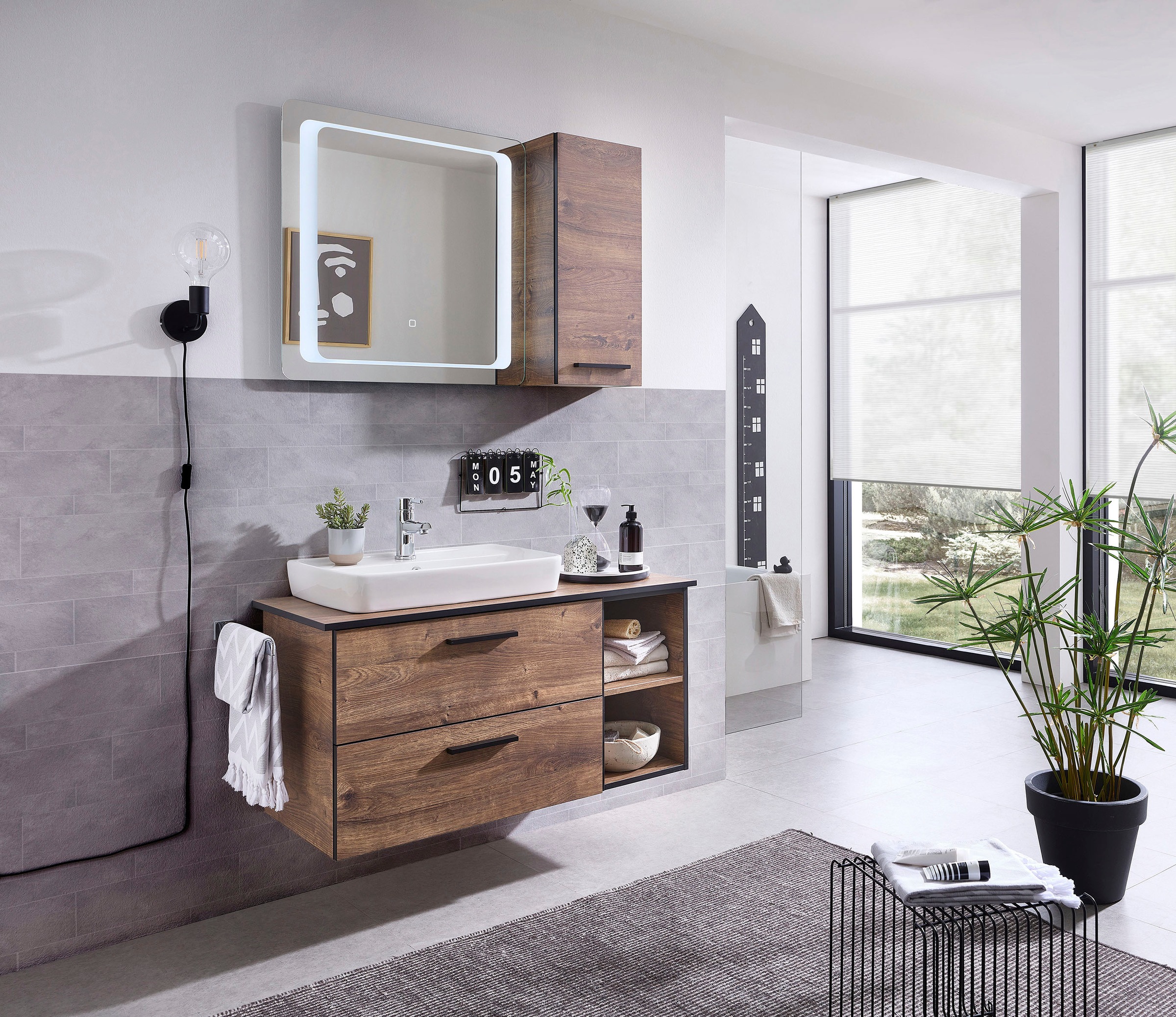 Saphir Badmöbel-Set »Quickset 374 Keramik-Aufsatzwaschtisch mit Unterschran günstig online kaufen