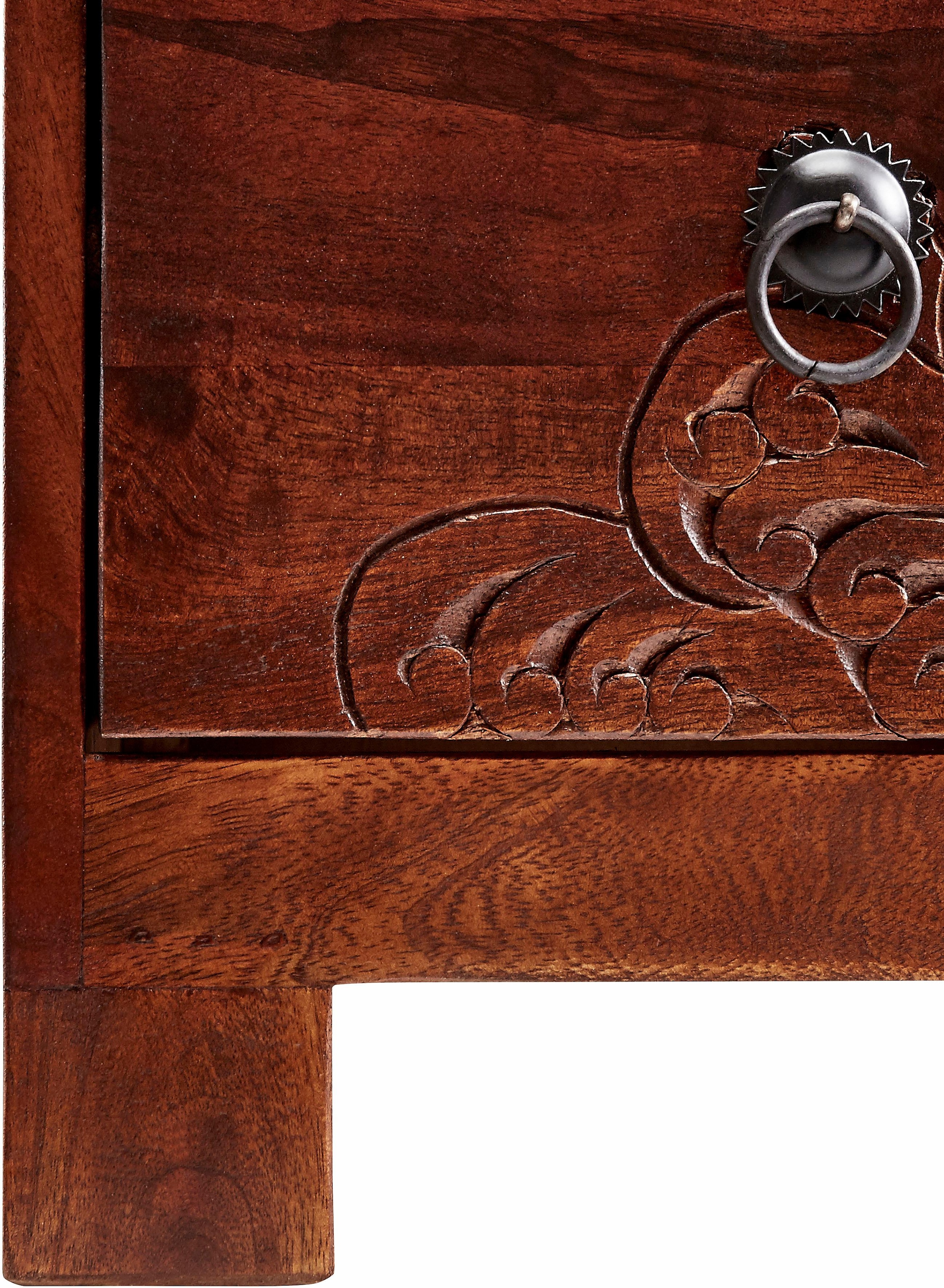 Home affaire Kommode »Mahar«, Breite 30 cm mit Metallfronten