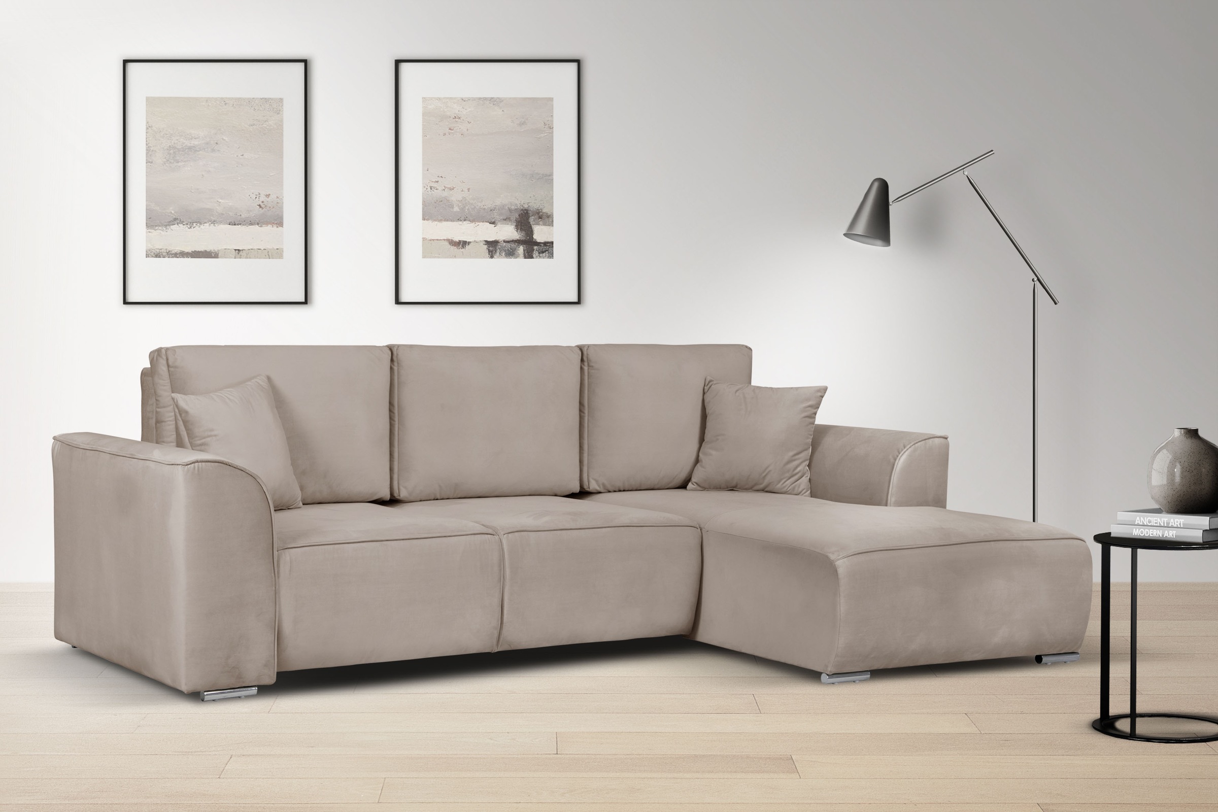 OTTO home Ecksofa »BEATRICE optionale Schlafsofa mit Bettkasten, B/T/H: 265 günstig online kaufen