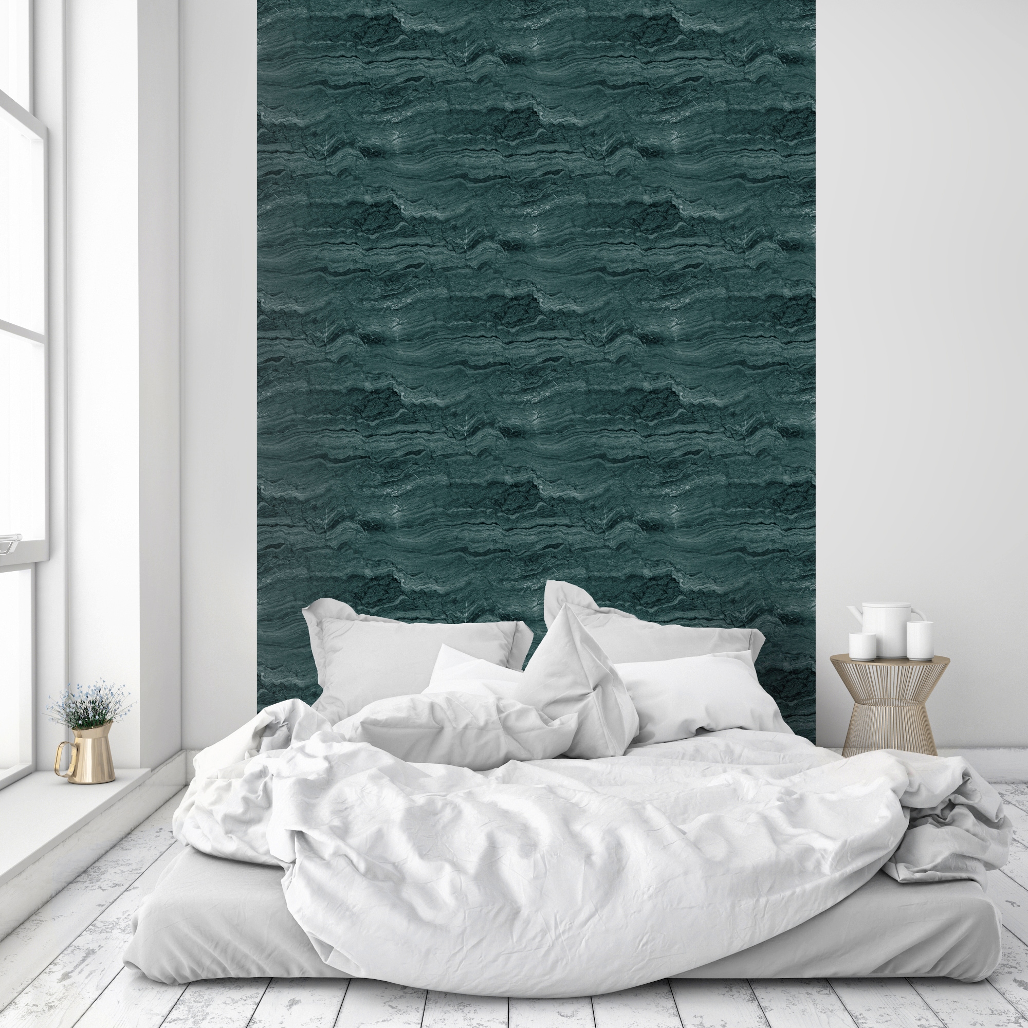 queence Vinyltapete »Adeline«, Steinoptik, 90x250cm, selbstklebend, kinderleichte Anbringung, Sticker