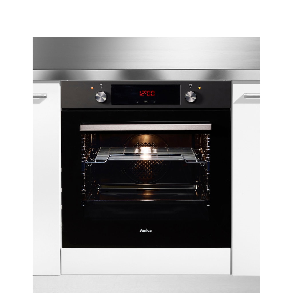 Amica Einbaubackofen »EBX 943 610 SM«, EBX 943 610 SM, mit 1-fach-Teleskopauszug, Simple Steam