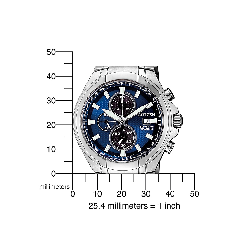 Citizen Chronograph Armbanduhr, Herrenuhr, Solar, Stoppfunktion, Titan, Saphirglas