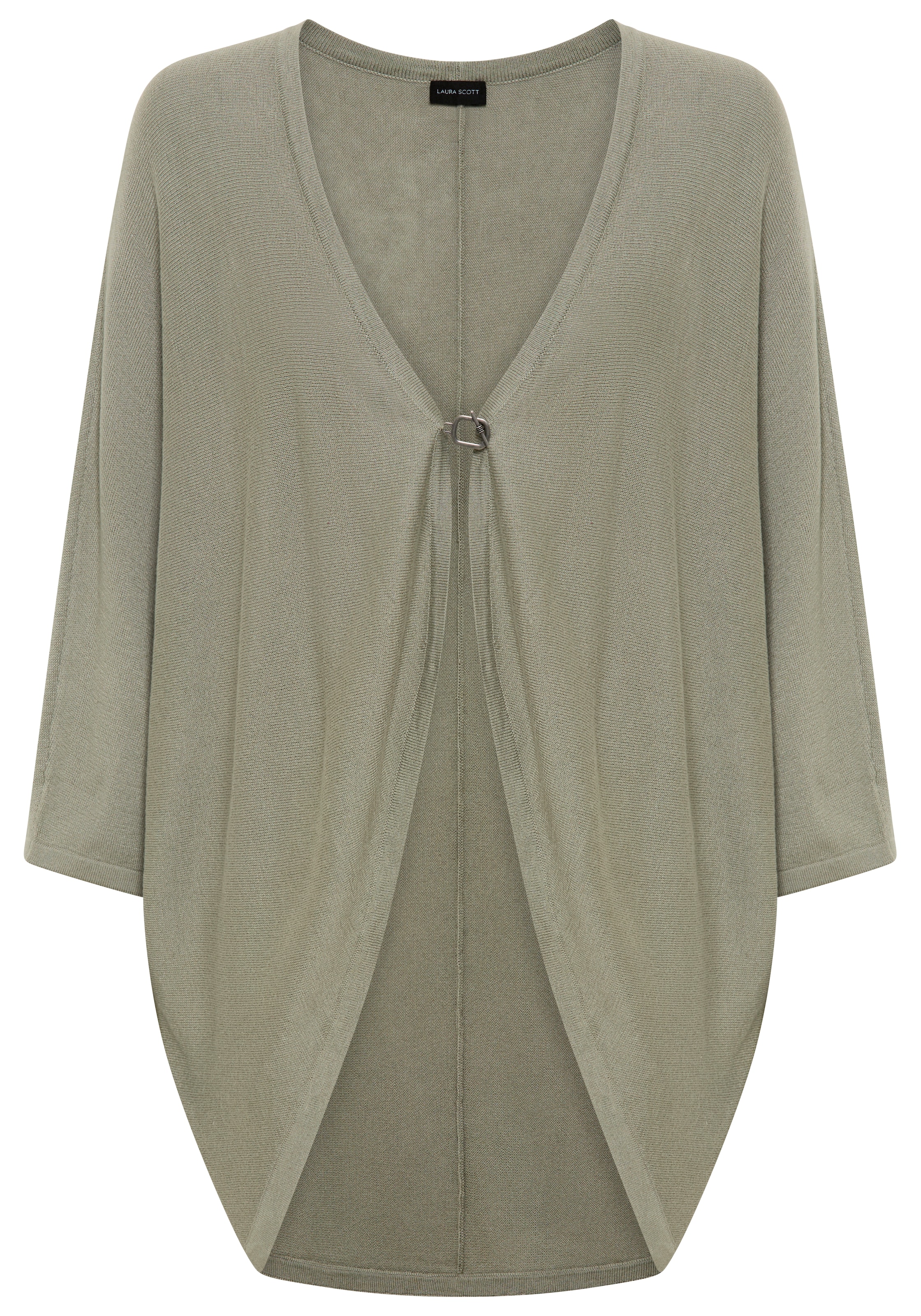 Laura Scott Strickjacke »im Sommer-Look« oversized, mit Verschluss und 3/4 Ärmeln