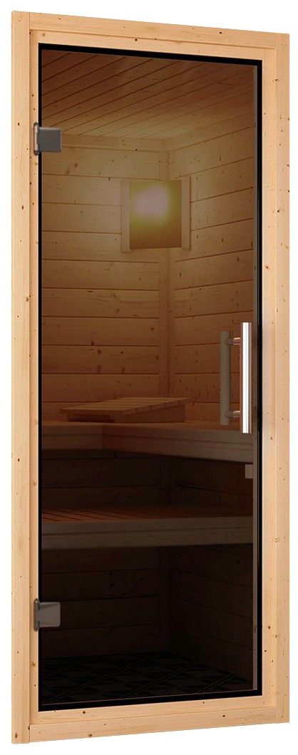 Karibu Sauna »Marit« Set,  Ofen 9 kW Bio externe Strg easy