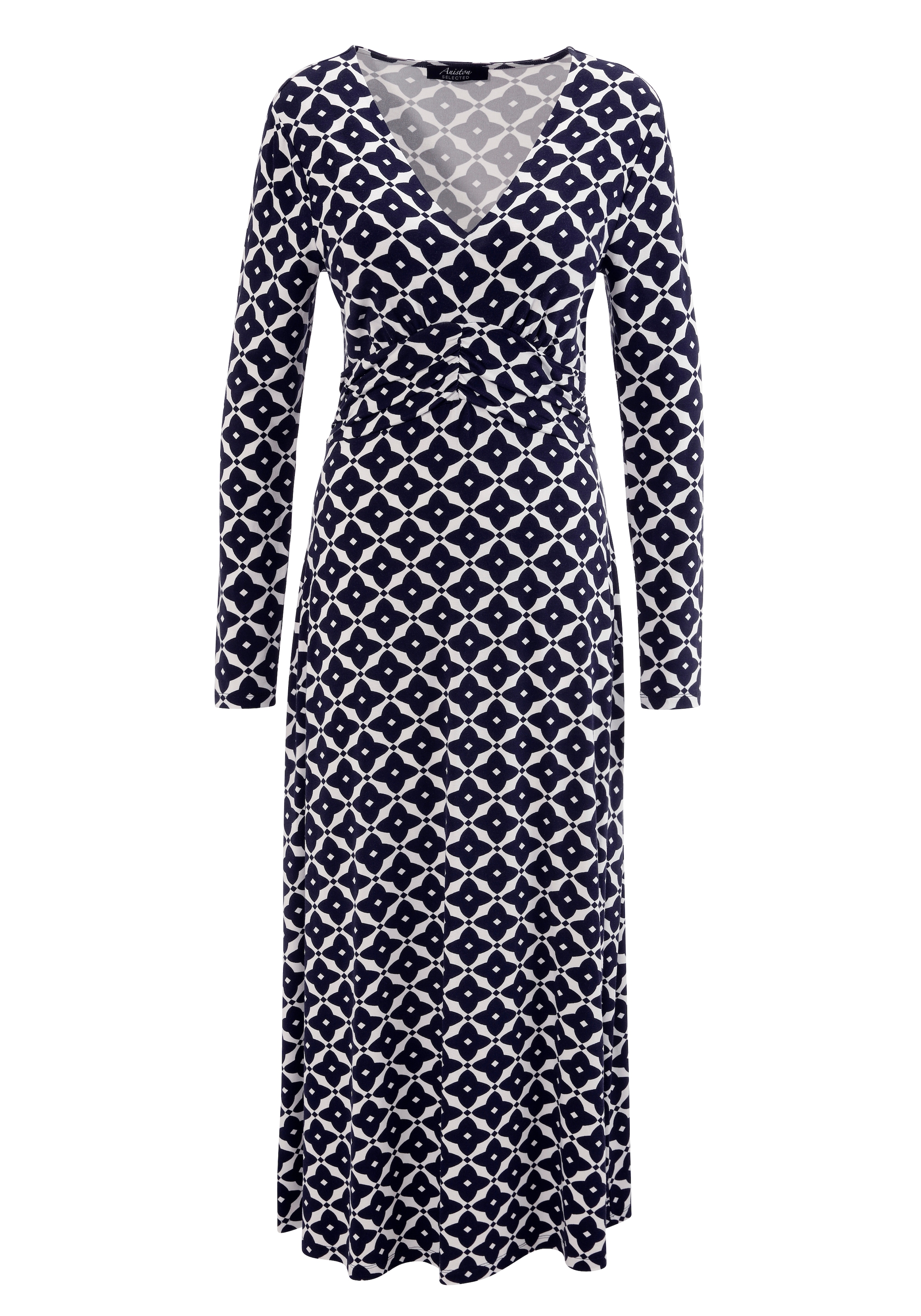 Aniston SELECTED Midikleid, mit eleganten, grafischen Druckverlauf