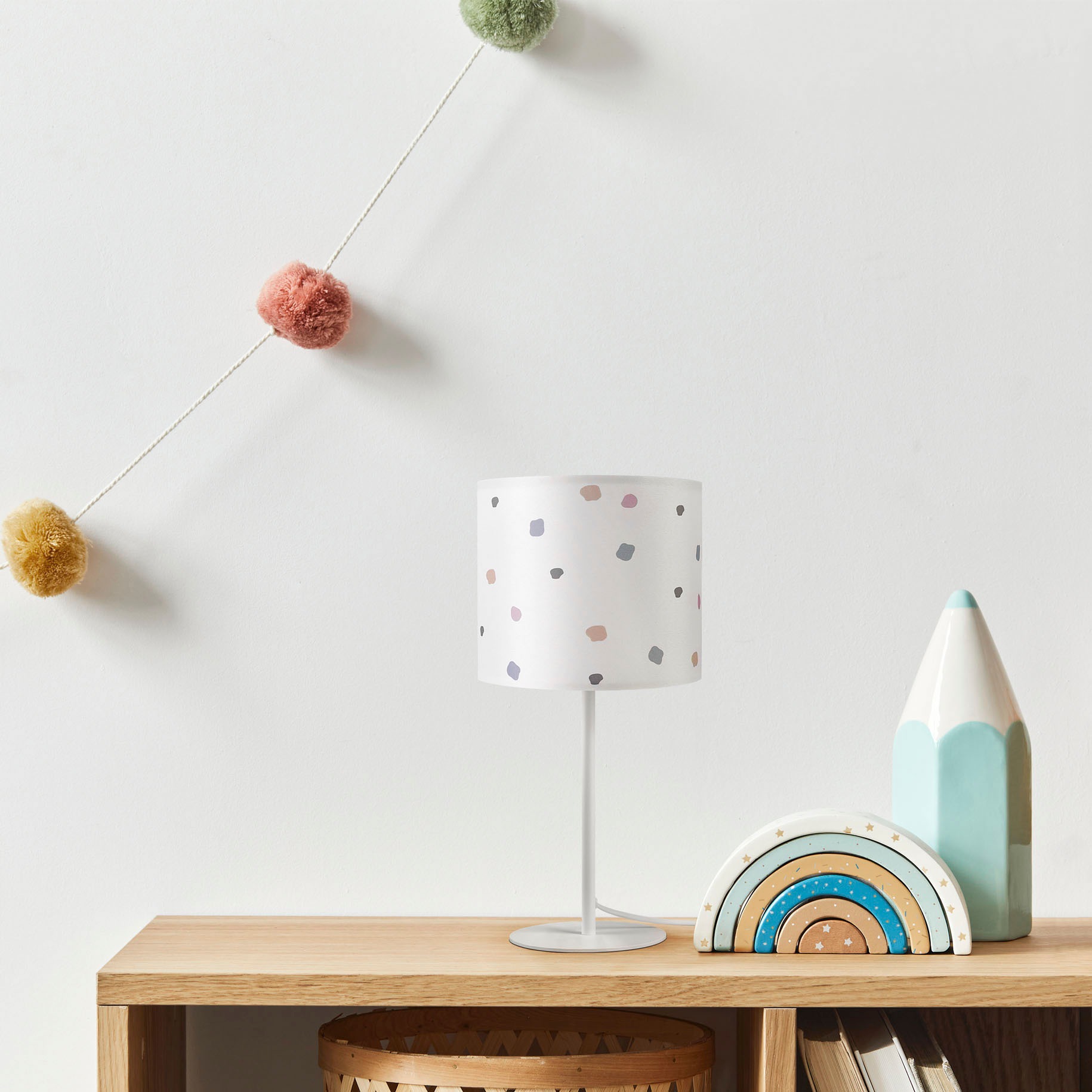 Paco Home Tischleuchte »Luca Dots«, Leuchtmittel E14   ohne Leuchtmittel, N günstig online kaufen