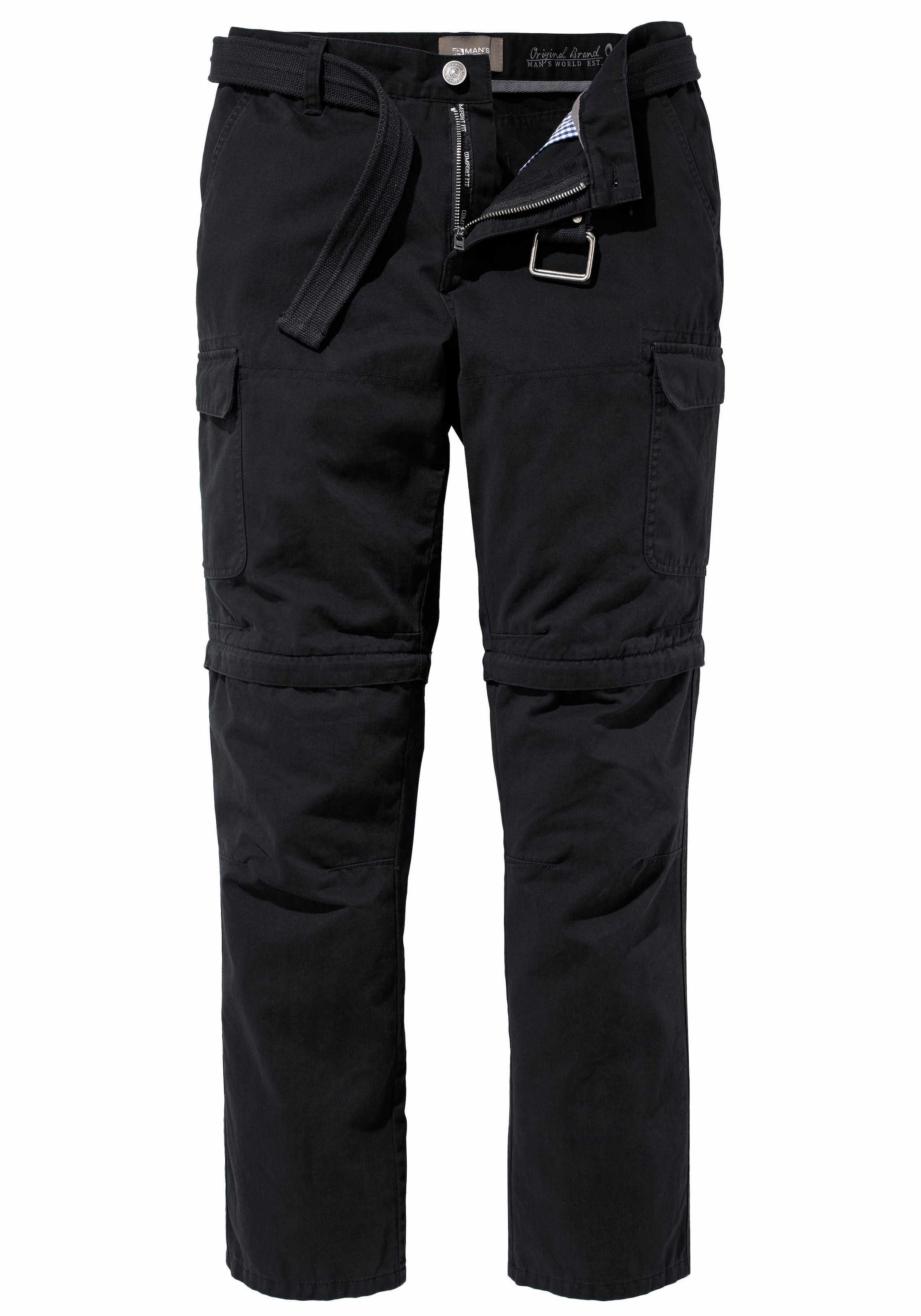 Man's World Cargohose, (Set, mit Gürtel), mit Zip-Off Funktion