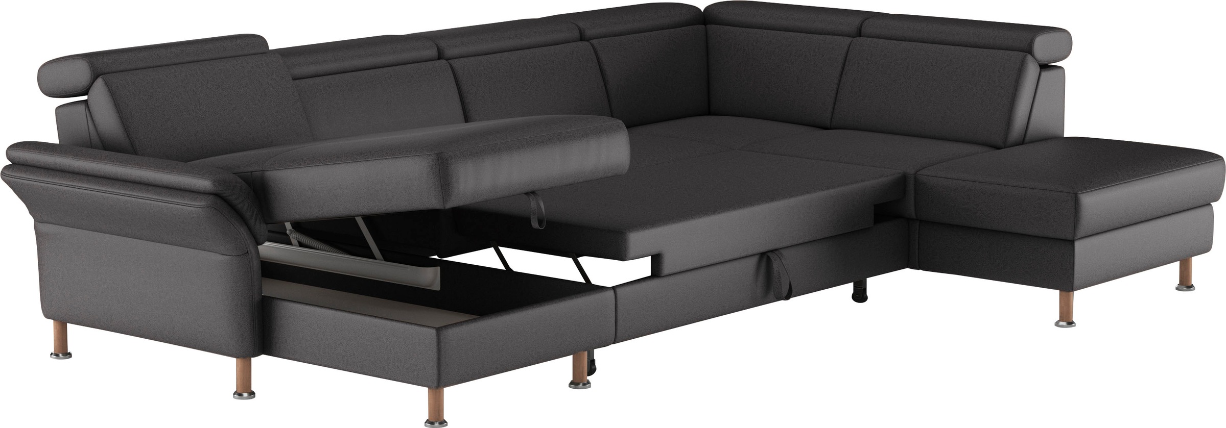 Home affaire Wohnlandschaft »Calypso U-Form«, wahlweise mit motorischer Relaxfunktion
