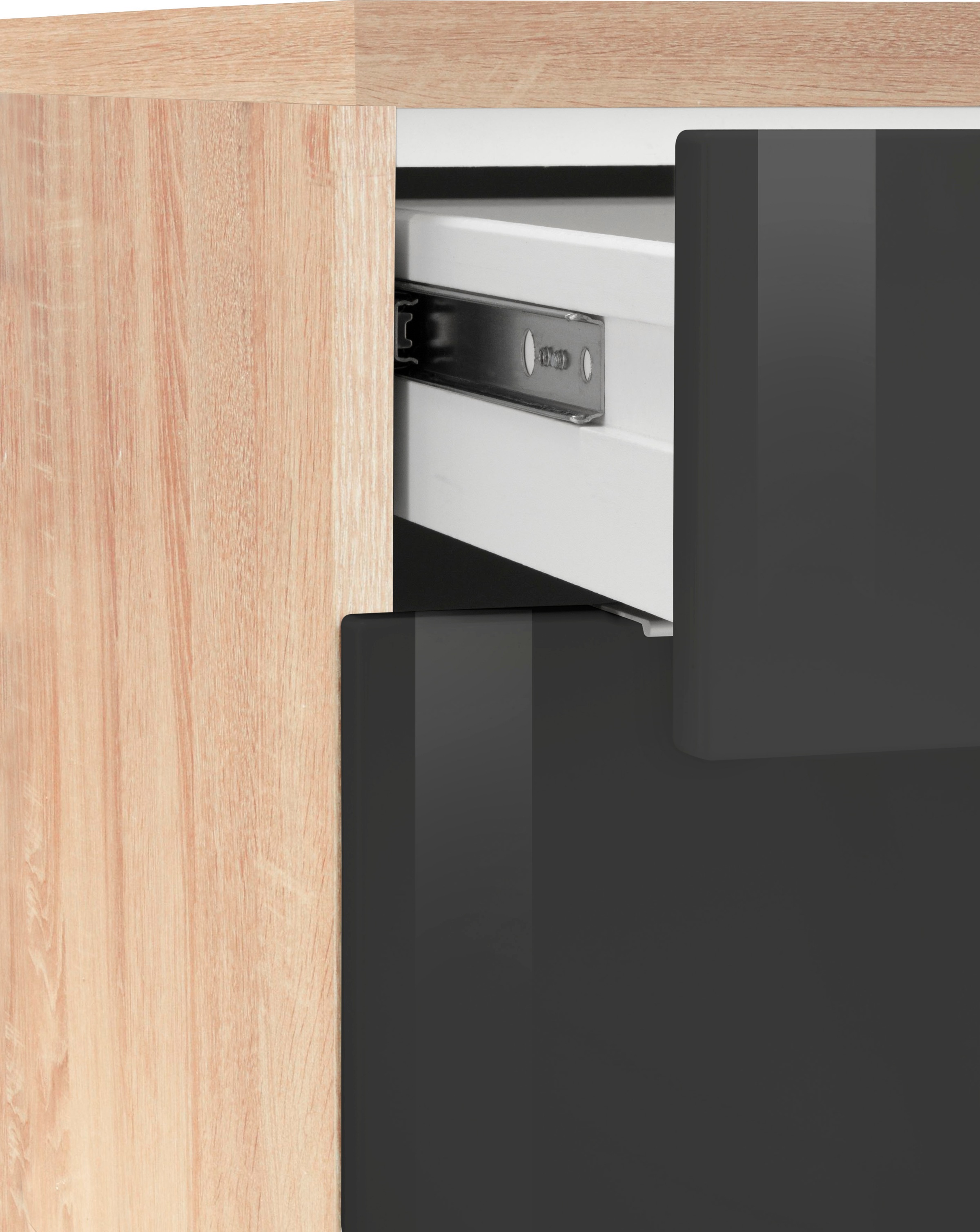 KOCHSTATION Küchenzeile »KS-Brindisi Breite 340 cm«, wahlweise mit E-Geräten und Induktion, mit MDF-Fronten und Regal