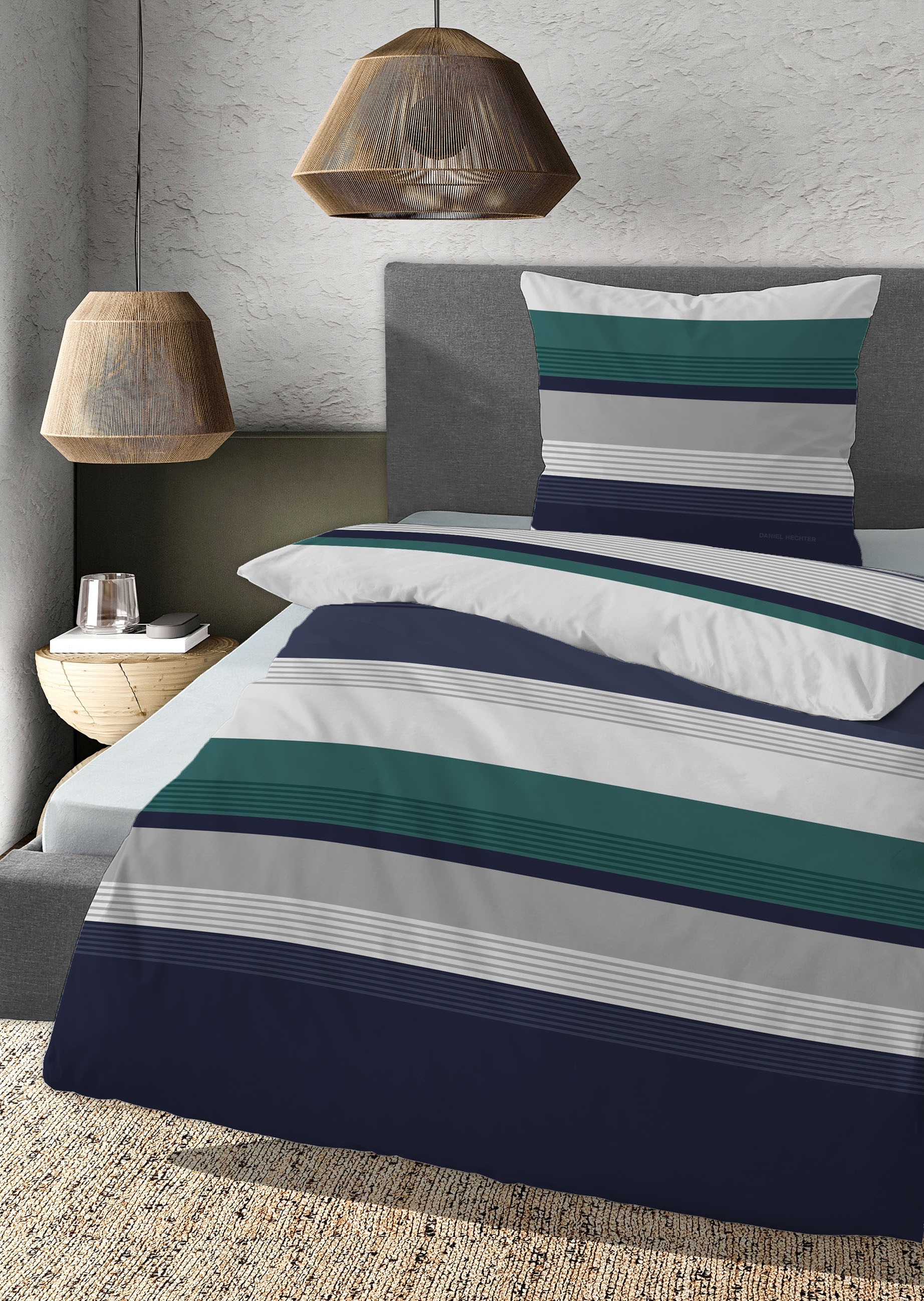 Daniel Hechter Bettwäsche »1312« 2 wohlig warm + weich, pflegeleicht, aus 100% Baumwolle, Reißverschluss