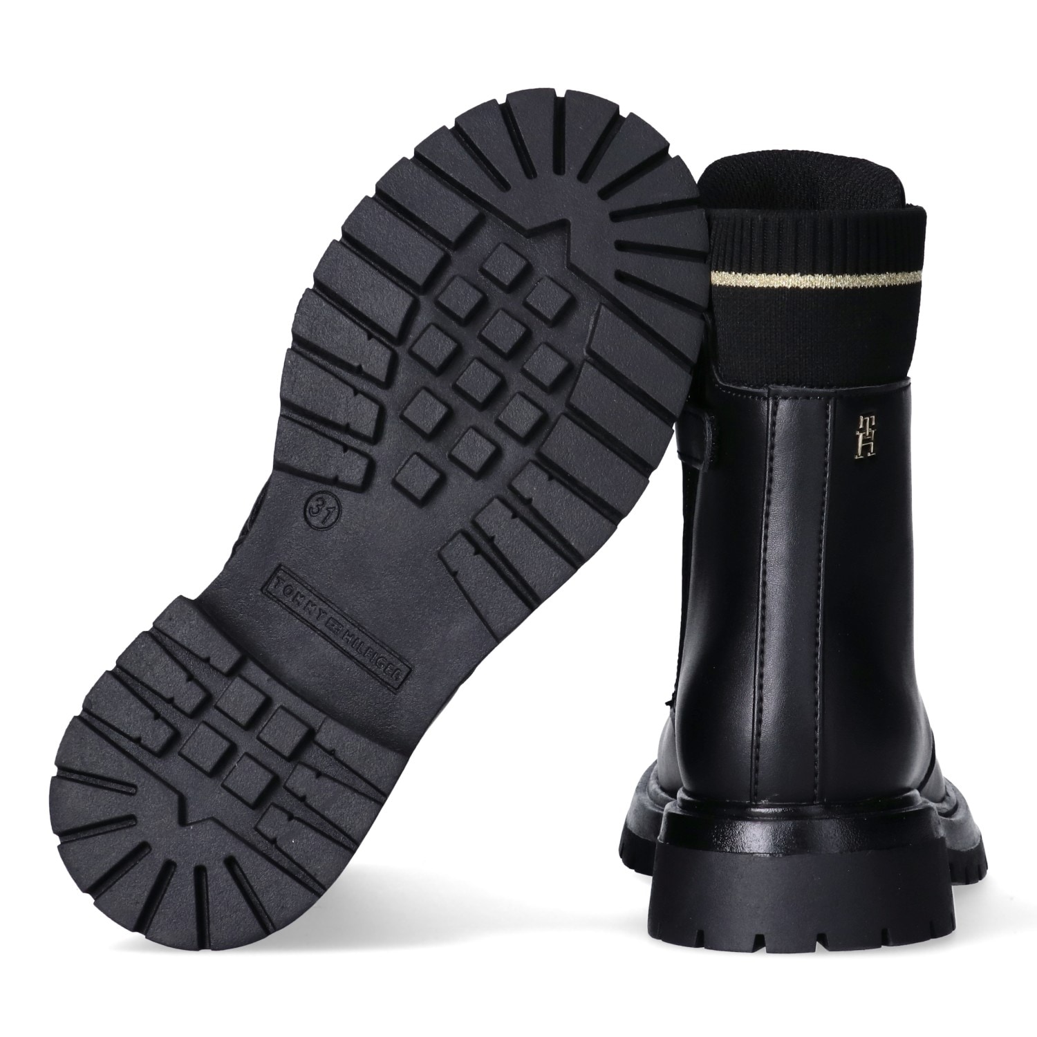 Tommy Hilfiger Schnürboots, Biker Boots, Winterboots mit Blockabsatz