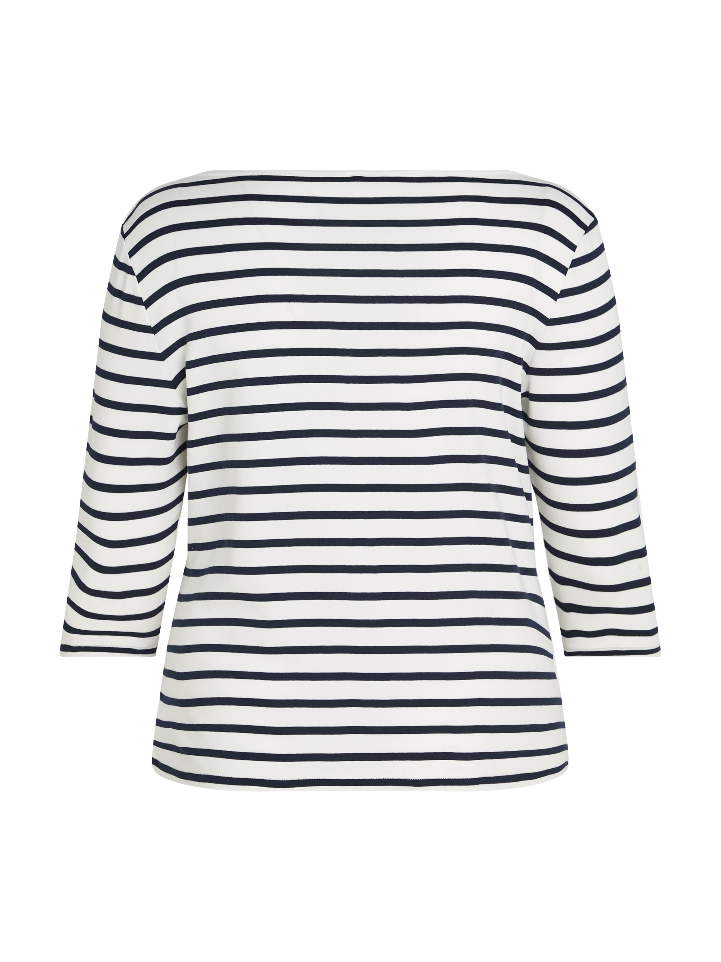 Tommy Hilfiger Curve T-Shirt »CRV SLIM CODY BOAT-NK 3/4SLV«, in Großen Größen, 3/4 Ärmel, Logostickerei