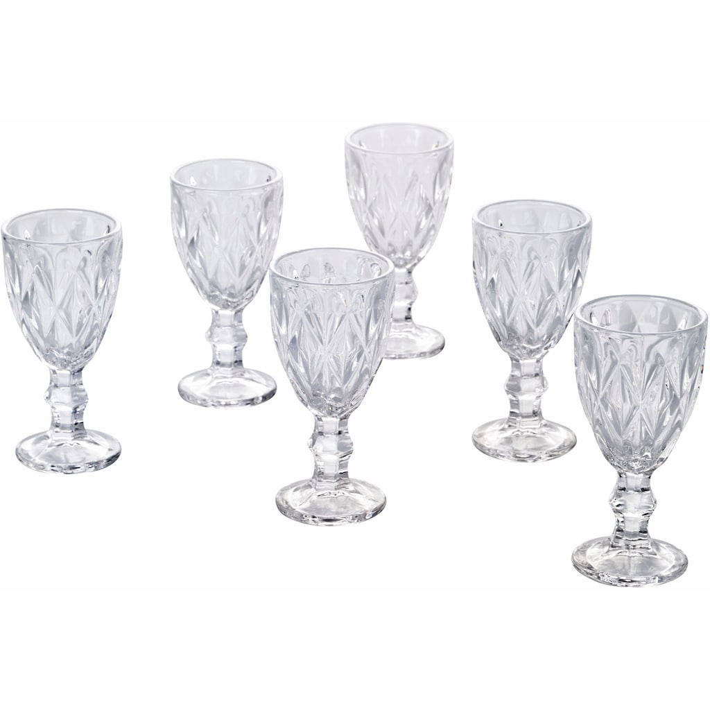 Villa d'Este Likörglas »Prisma Transparent«, (Set, 6 tlg.)