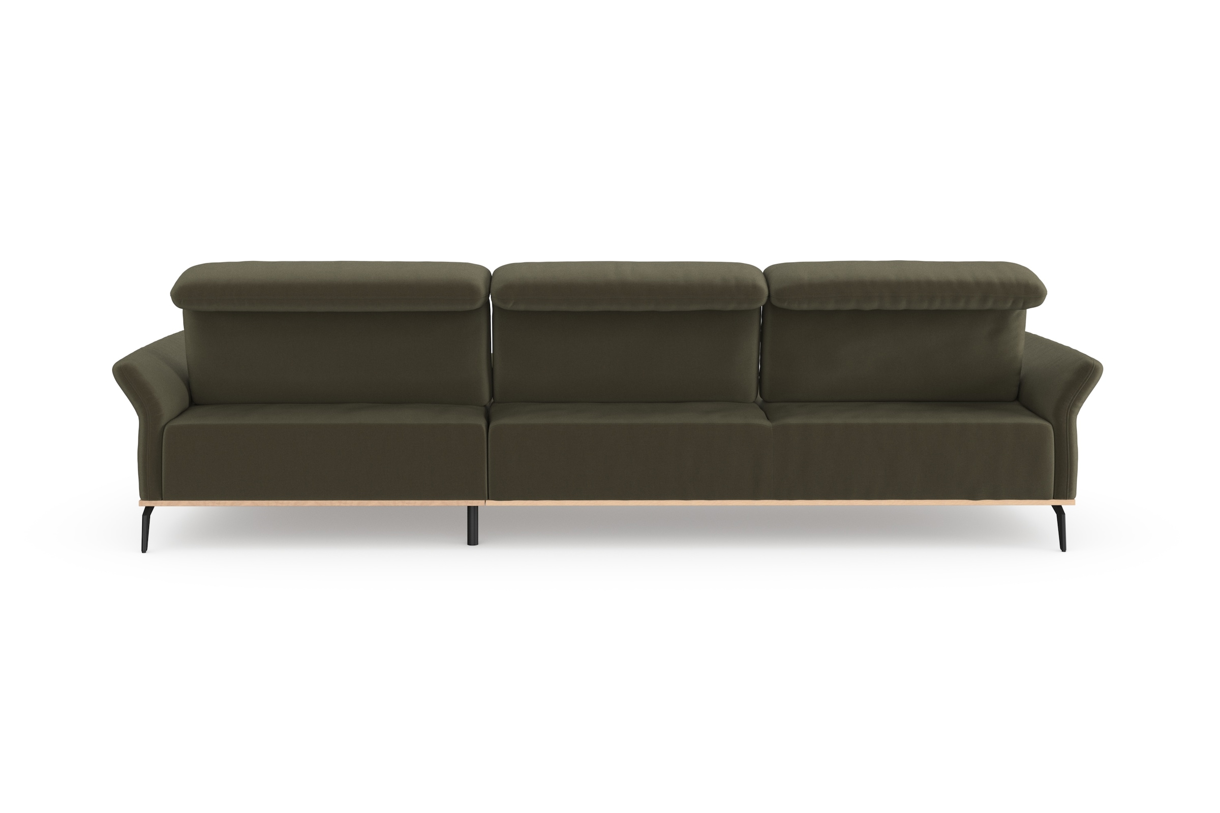 Home affaire Ecksofa »Fjord L-Form« massiv, wahlweise mit Armlehnfunktion, Kopf- Sitztiefenverstellung