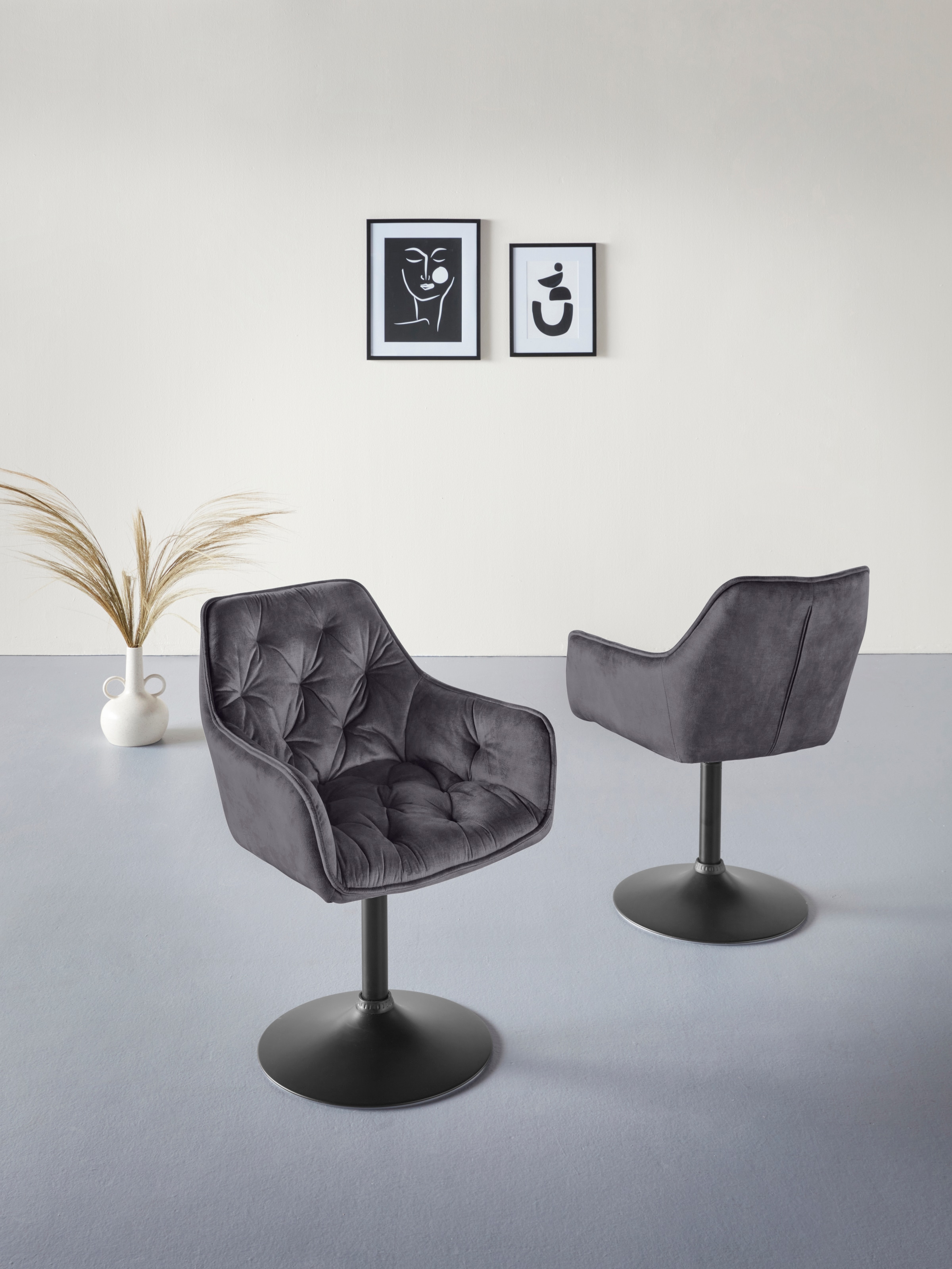 HELA Esszimmerstuhl »BIRTE« (Set) 2 Stk. Velours Drehfunktion, als Einzelst günstig online kaufen