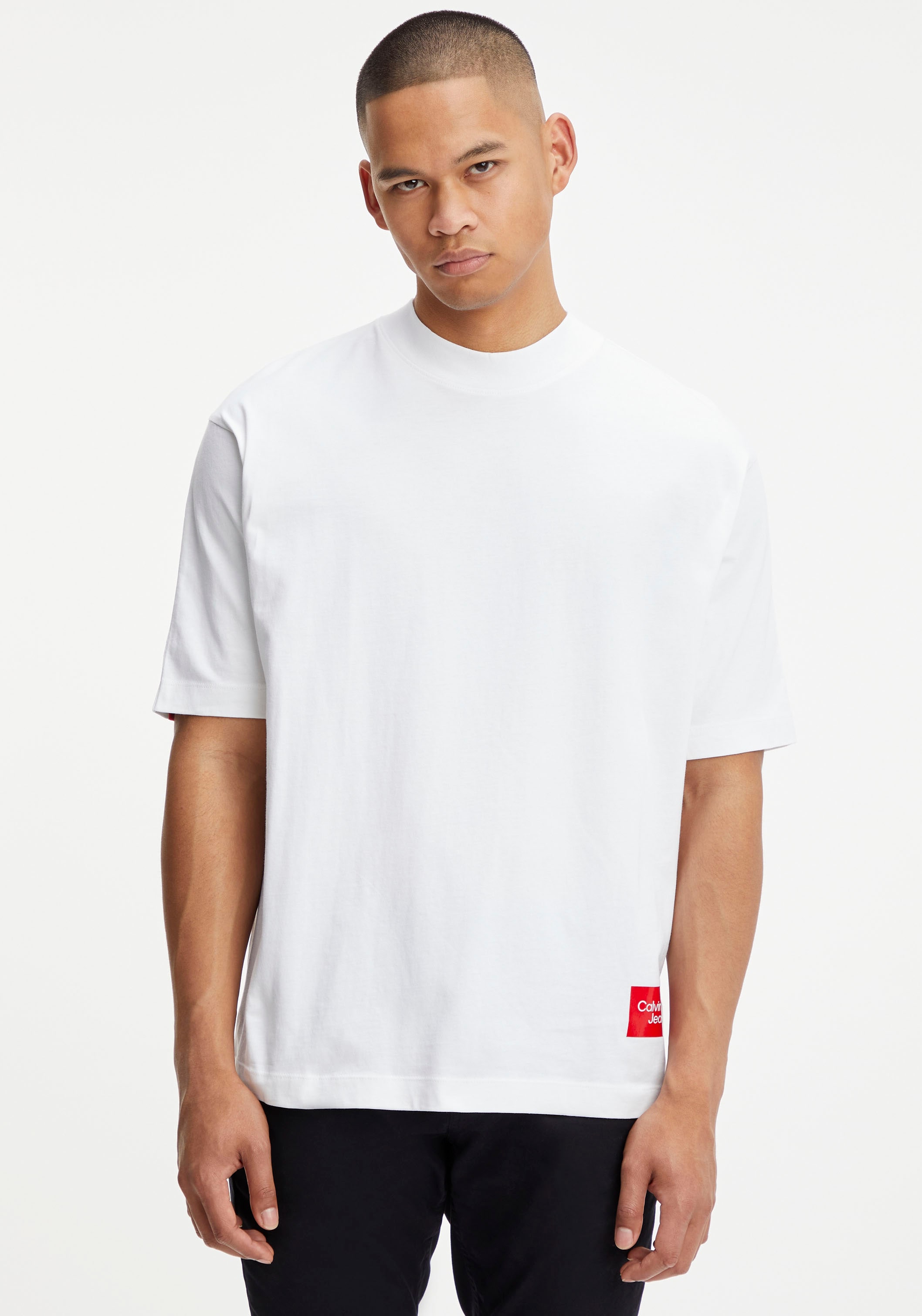 Calvin Klein COLORBLOCK TEE«, »BOLD online kaufen LOGO T-Shirt Rundhalsausschnitt Jeans mit