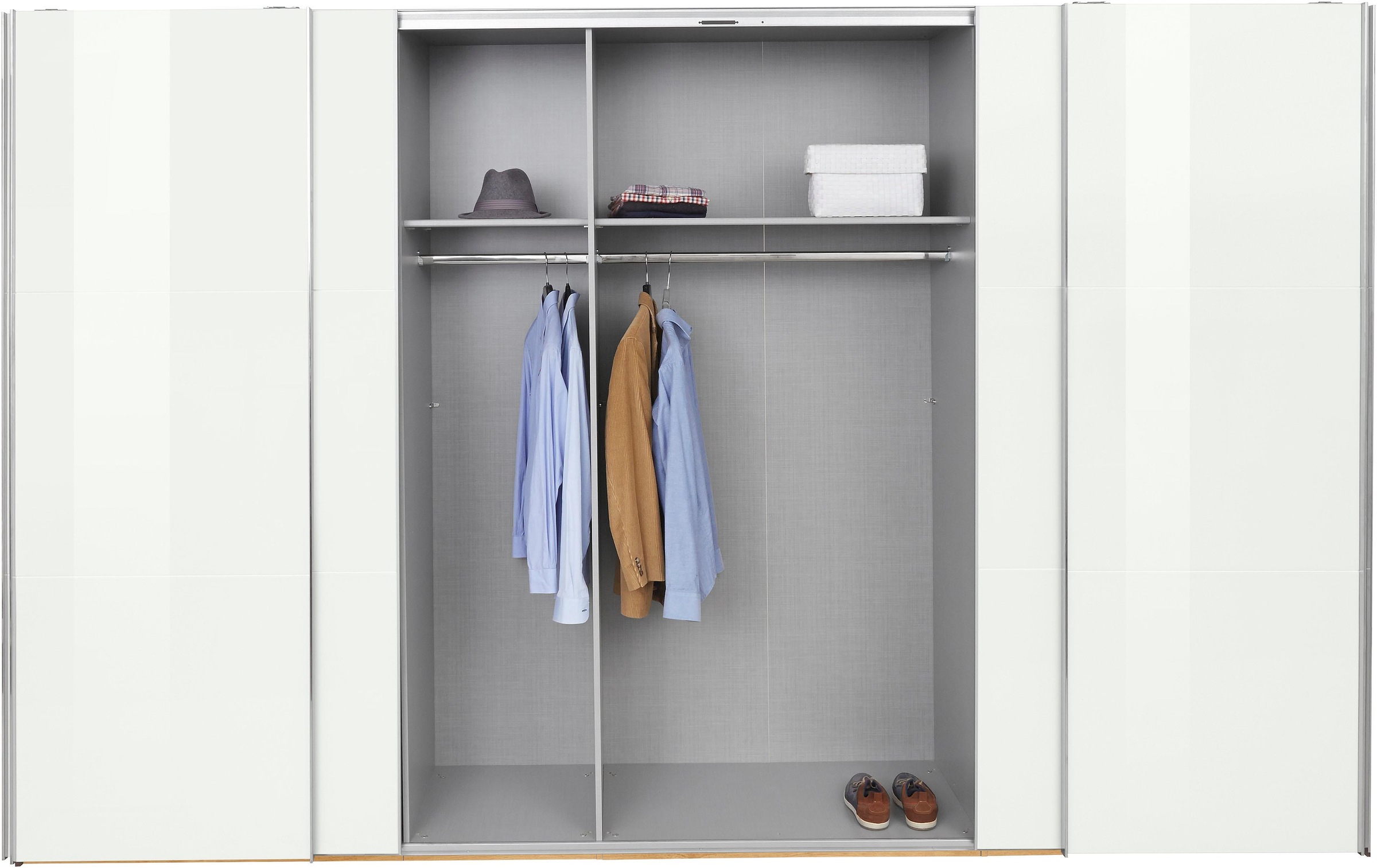 Wimex Schwebetürenschrank »Level by fresh to go«, mit Glastüren und Synchronöffnung