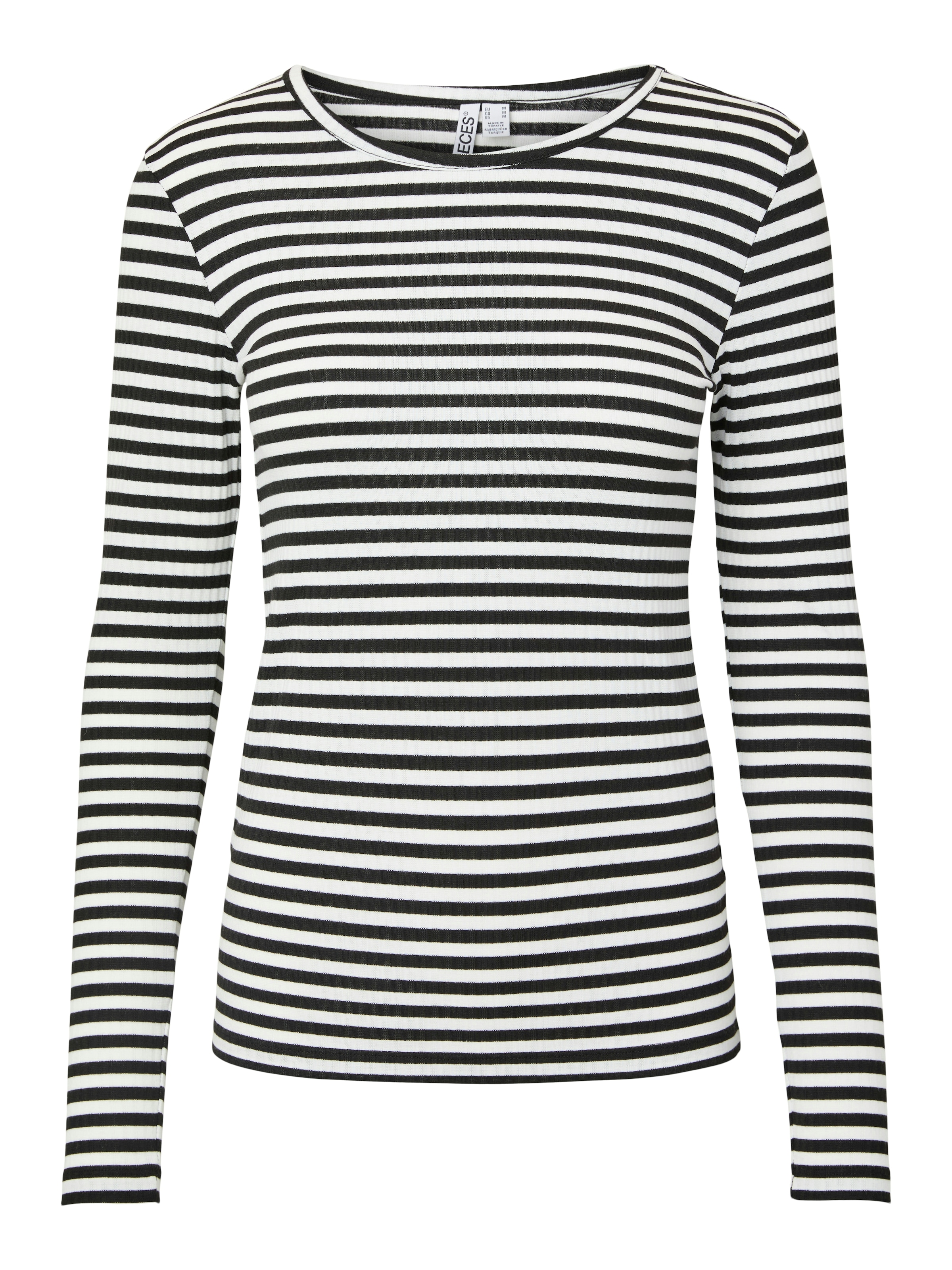 pieces Langarmshirt »PCLAYA LS TOP JRS NOOS« Materialmix, regular fit