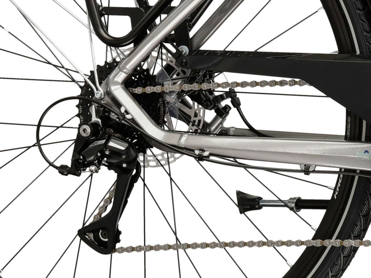 Kross Trekkingrad »Herren-Trekkingrad 28" Trans 3.0 Silberfarben 24 Gänge« 24 Gang Shimano ACERA M3020 Schaltwerk Kettenschaltung