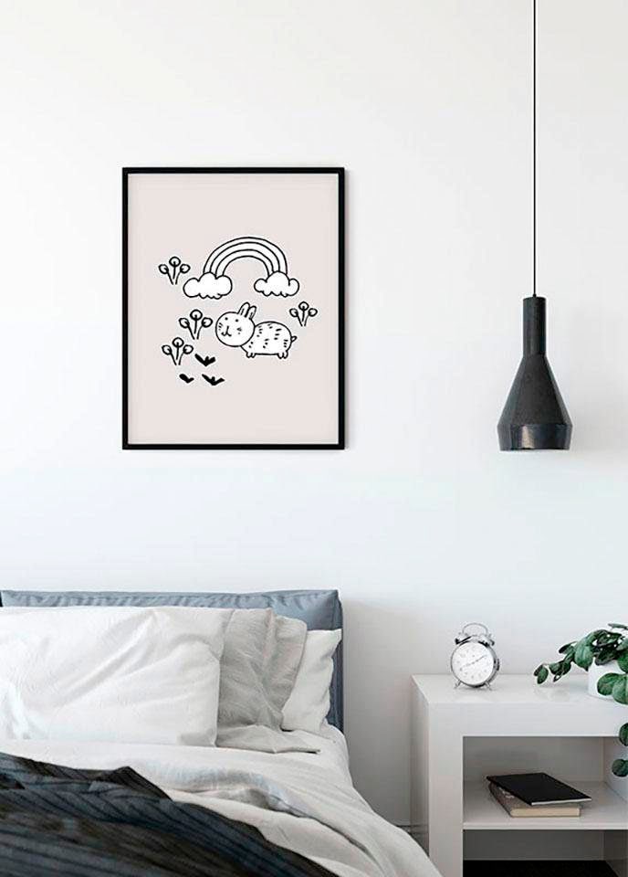 Komar Bild »Scribble Bunny«, Tiere, (1 St.), Wandbild zur Dekoration - ohne Rahmen