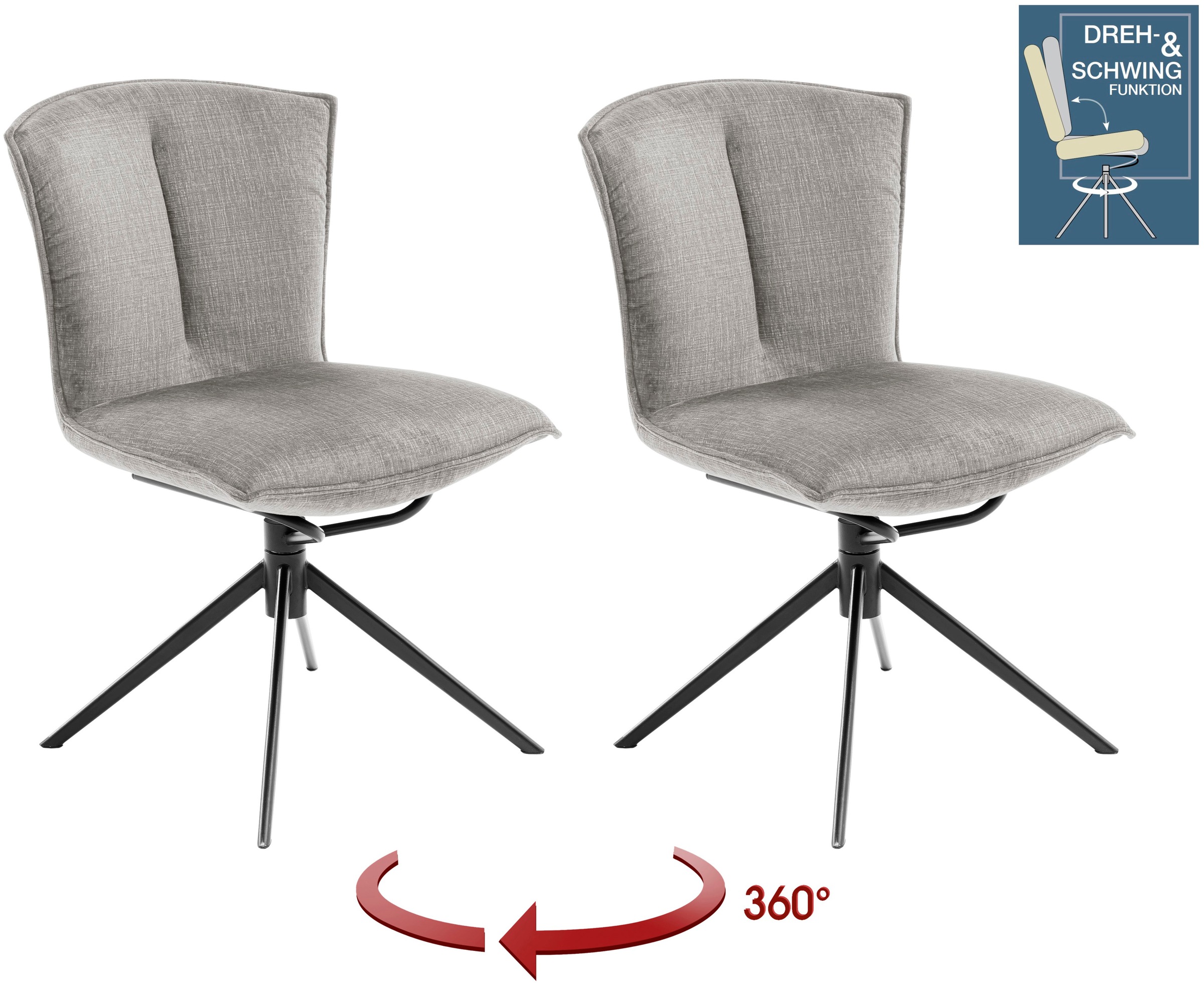 MCA furniture 4-Fußstuhl »NALON Esszimmerstuhl (2er Set) - Stuhl«, (Set), 2 günstig online kaufen