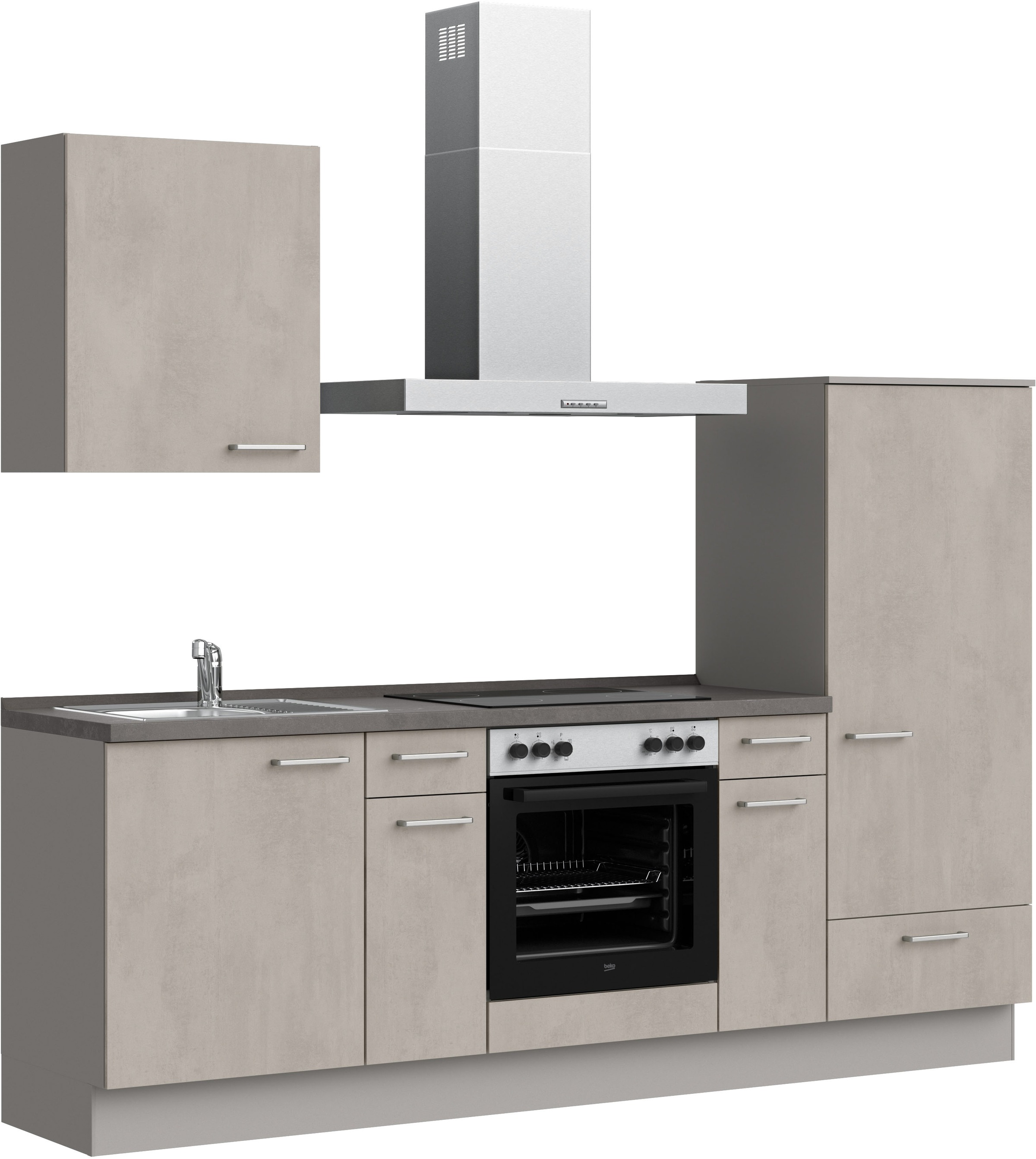 nobilia® Küchenzeile »"Riva I"«, vormontiert, Ausrichtung wählbar, Breite 240 cm, wahlw. mit E-Geräten