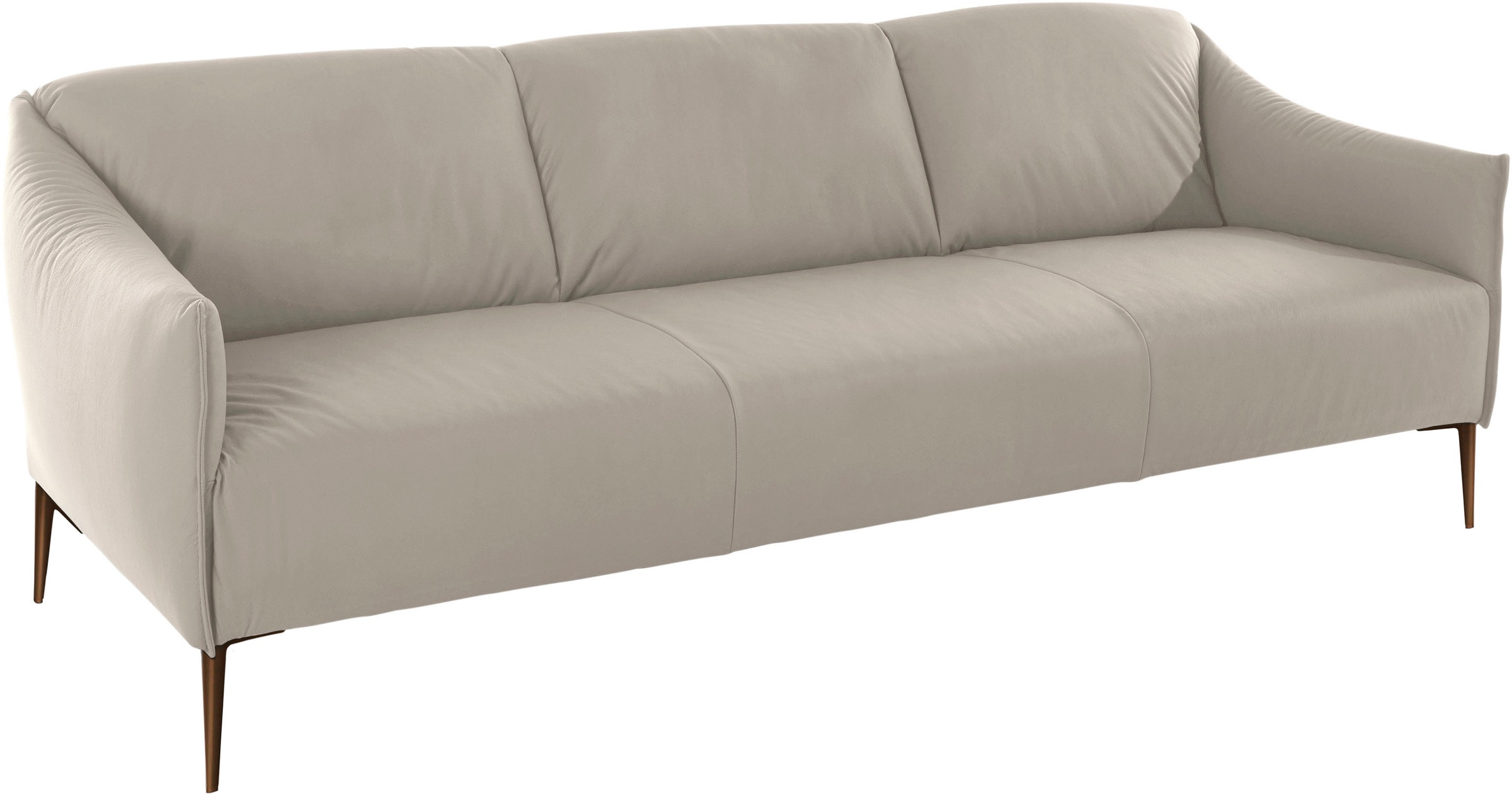 W.SCHILLIG 3-Sitzer »sally« mit Metallfüßen in Bronze pulverbeschichtet, Breite 224 cm