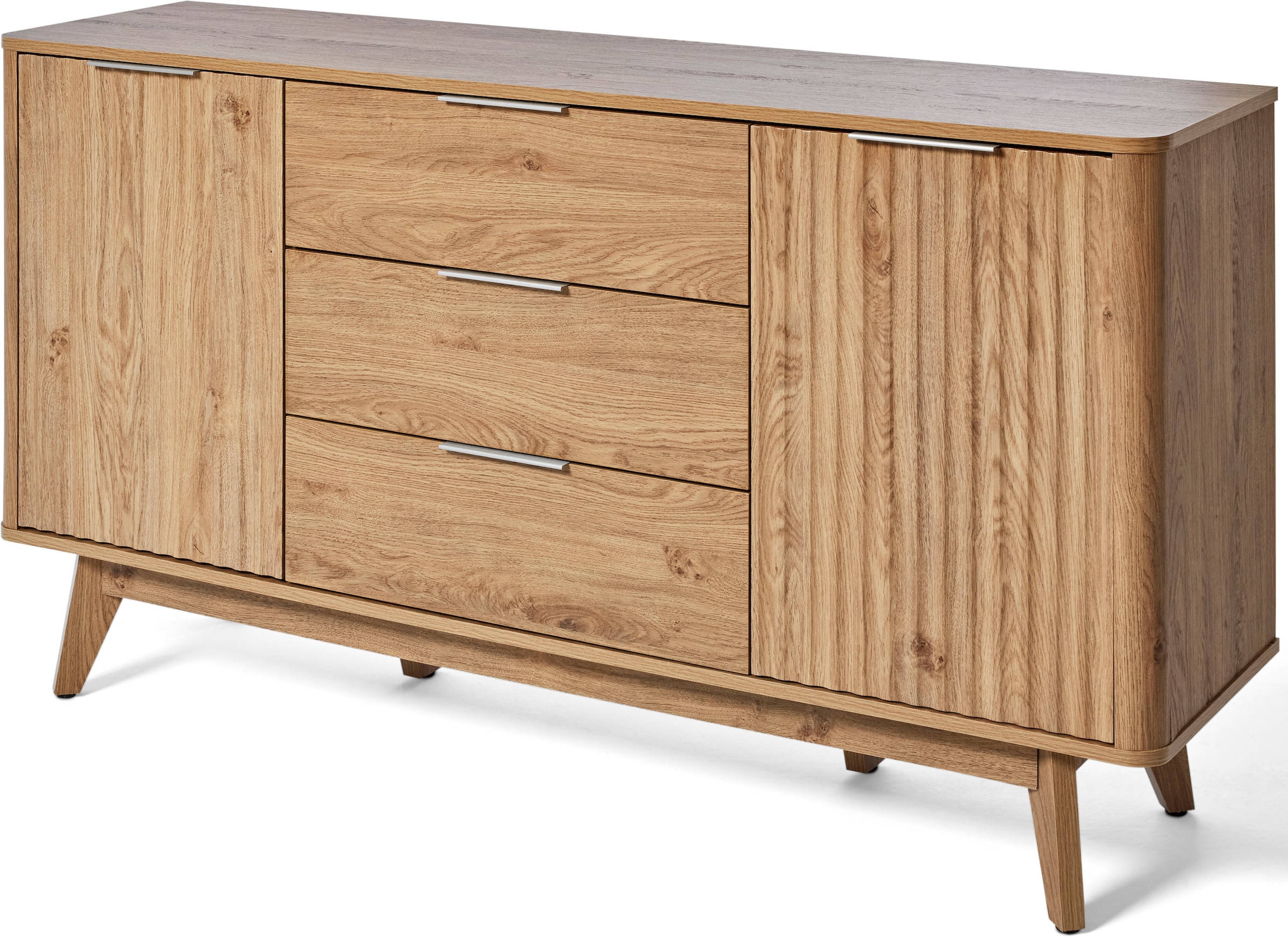 Jahnke Sideboard »WAVE SB 150«, (1 St.), Sideboard, Retro-Stil, Front in Wellendesign, Breite ca. 150 cm